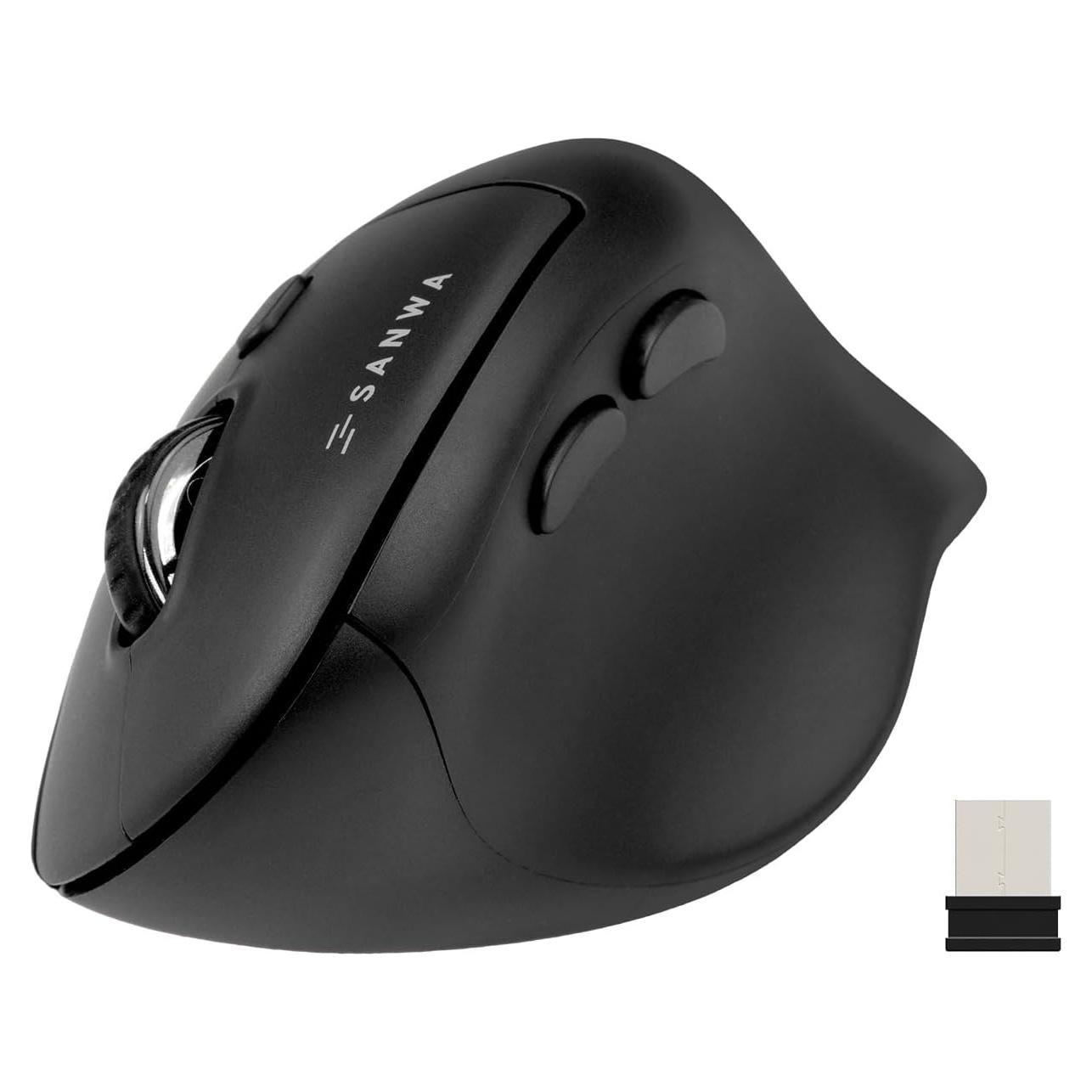 Ratón Vertical Ergonómico SANWA GMAERGWBT5-DPH Inalámbrico 2.4G + Bluetooth