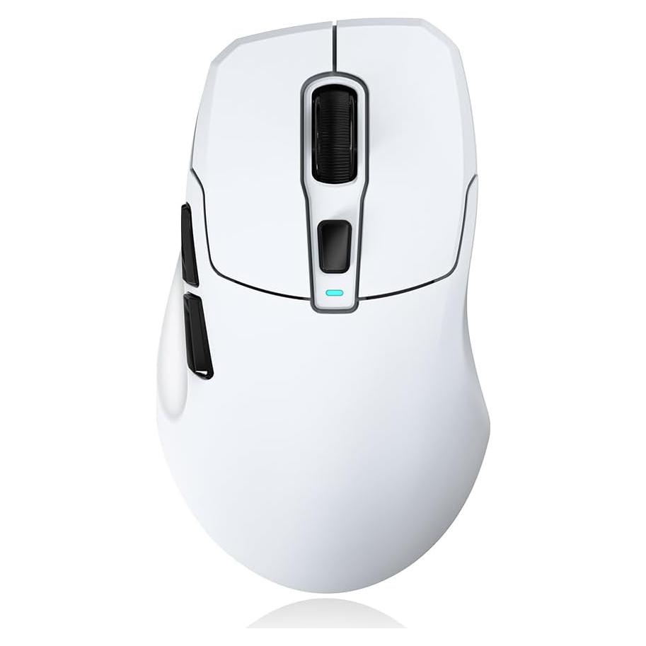 Ratón Gaming Inalámbrico KYSONA, 24000 DPI, Ergonómico, Blanco