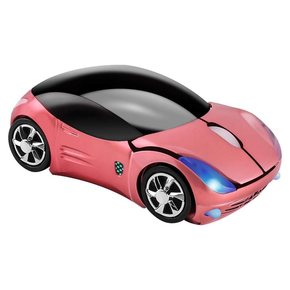 Mouse Inalambrico Usbkingdom Rosa Auto 2.4GHz Ergonomico 1600 DPI