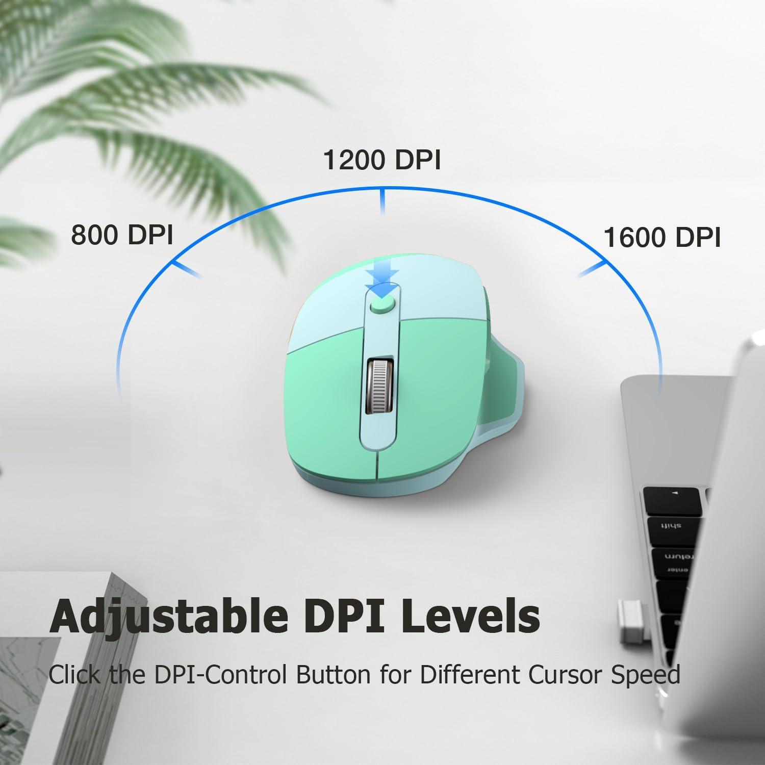 Ratón Ergonómico Inalámbrico MOFII Azul, Multi-Dispositivo, Clics Silenciosos