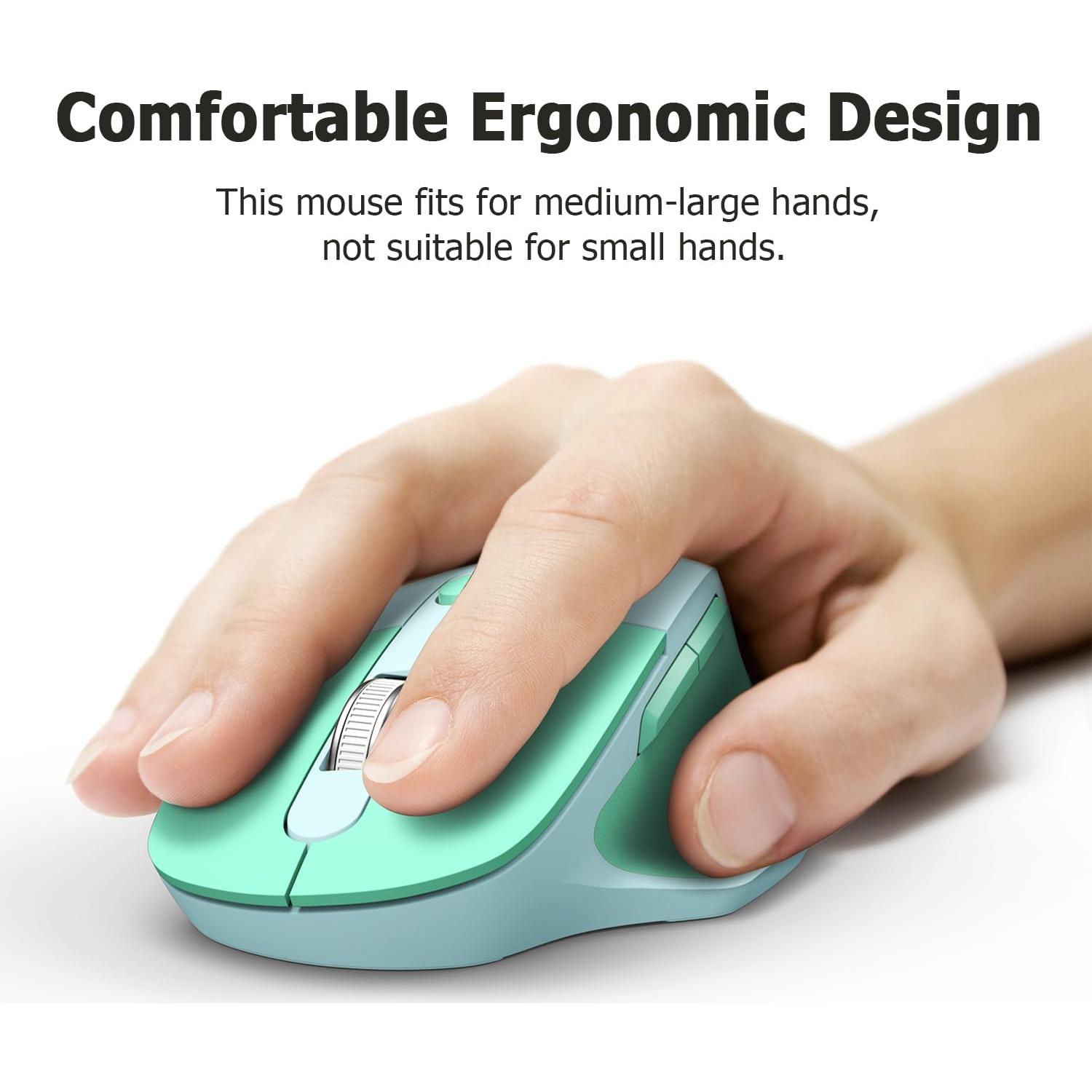 Ratón Ergonómico Inalámbrico MOFII Azul, Multi-Dispositivo, Clics Silenciosos