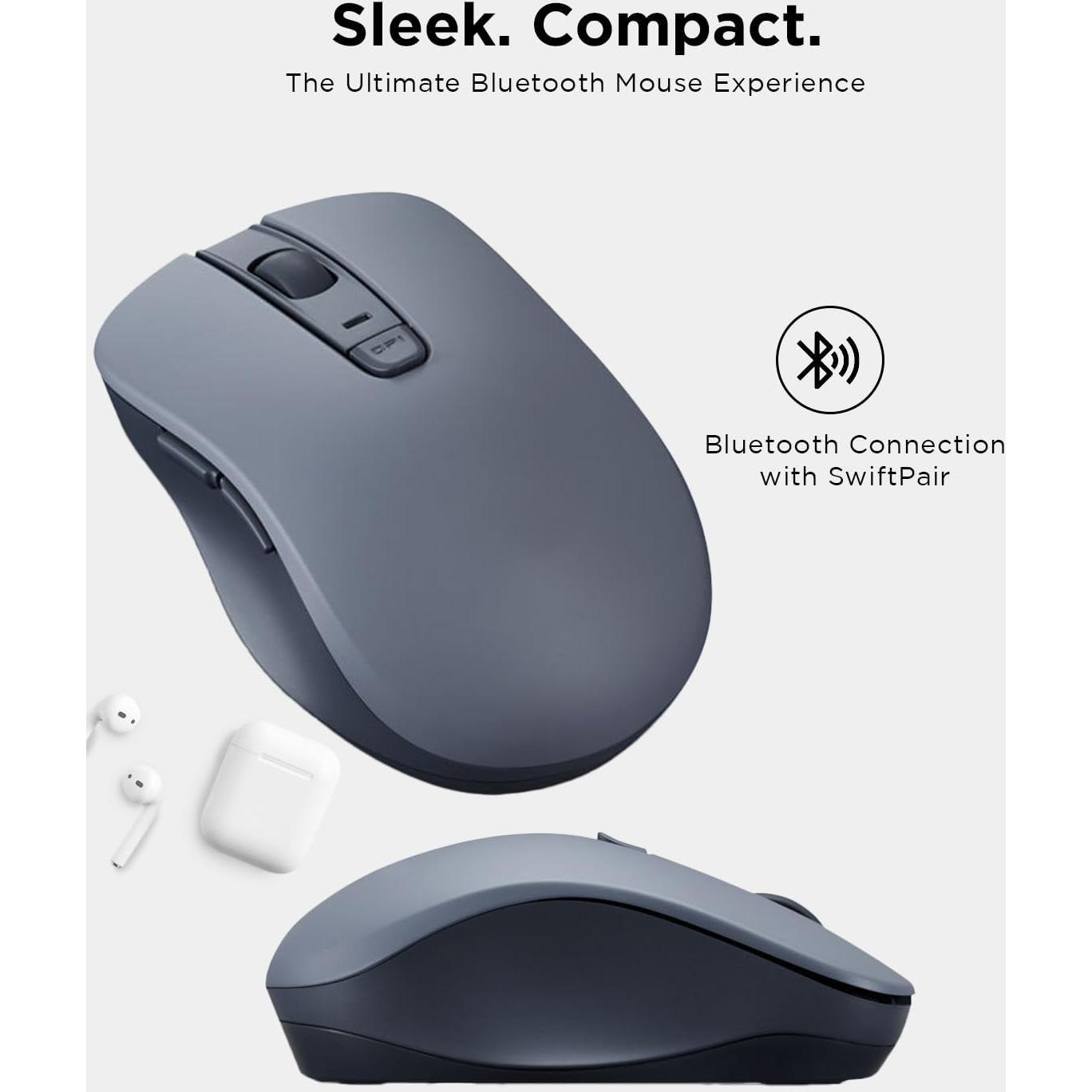 Ratón Bluetooth Silencioso Lenovo WL300 - 5 Botones, 1600 DPI