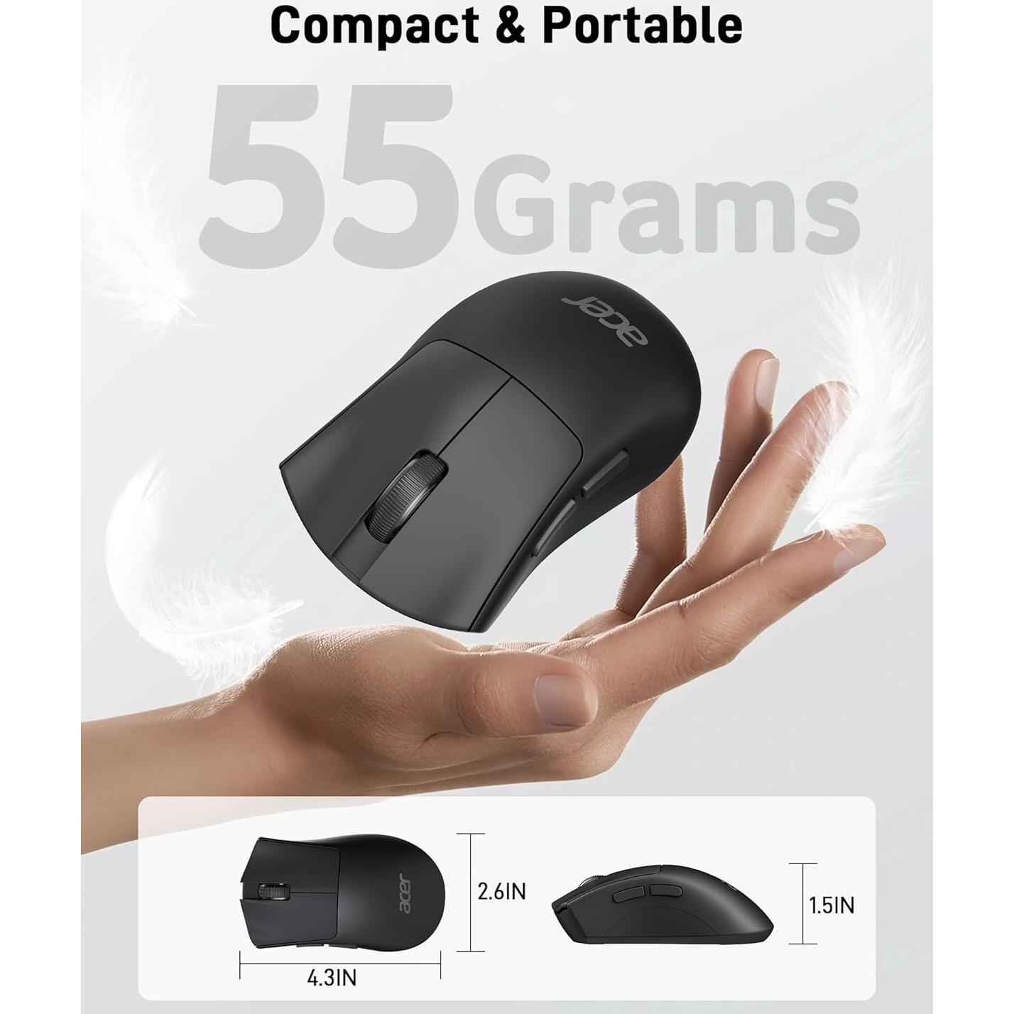 Ratón Inalámbrico Acer OMR243 1200 DPI USB 2.4GHz Negro