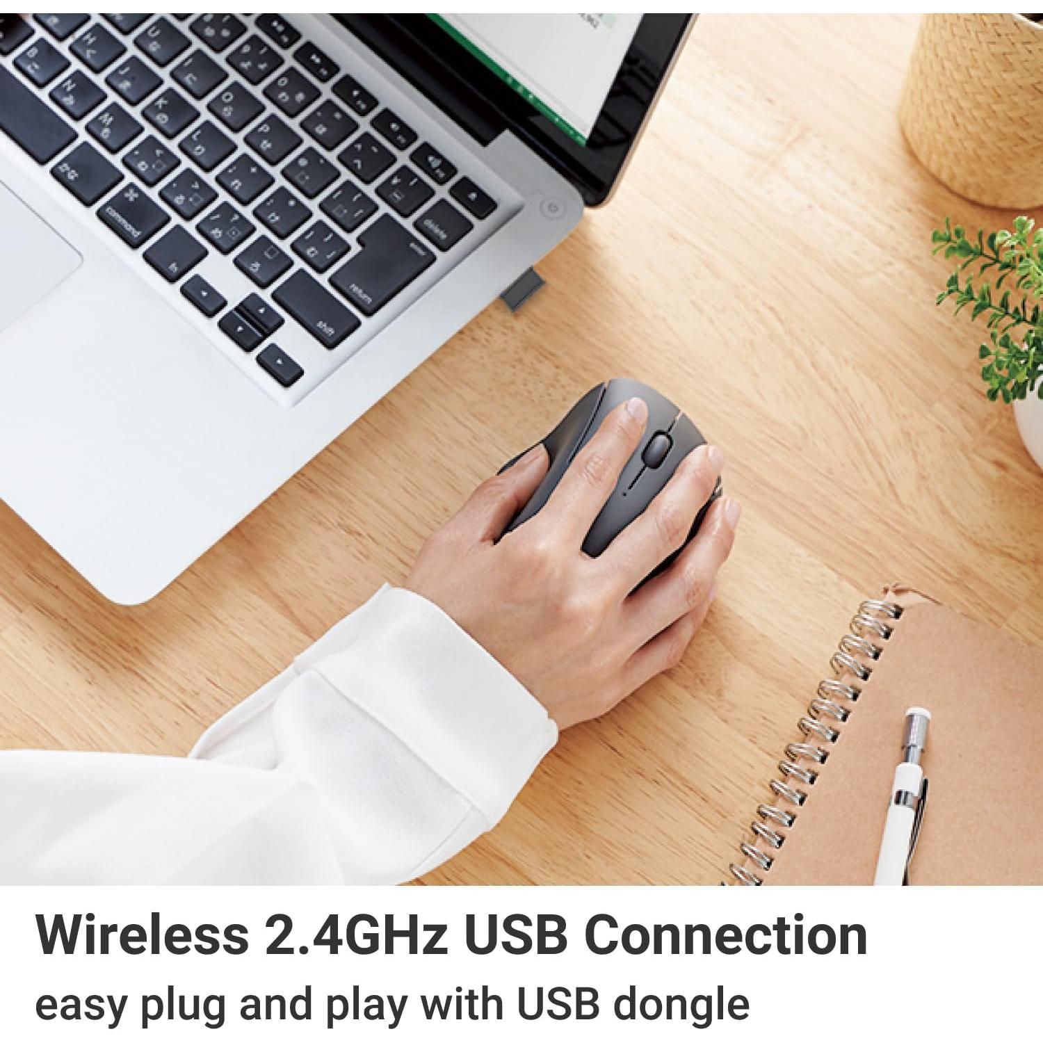 Ratón Inalámbrico ELECOM Ergonómico 2.4GHz Negro M-SH10DBSKBK