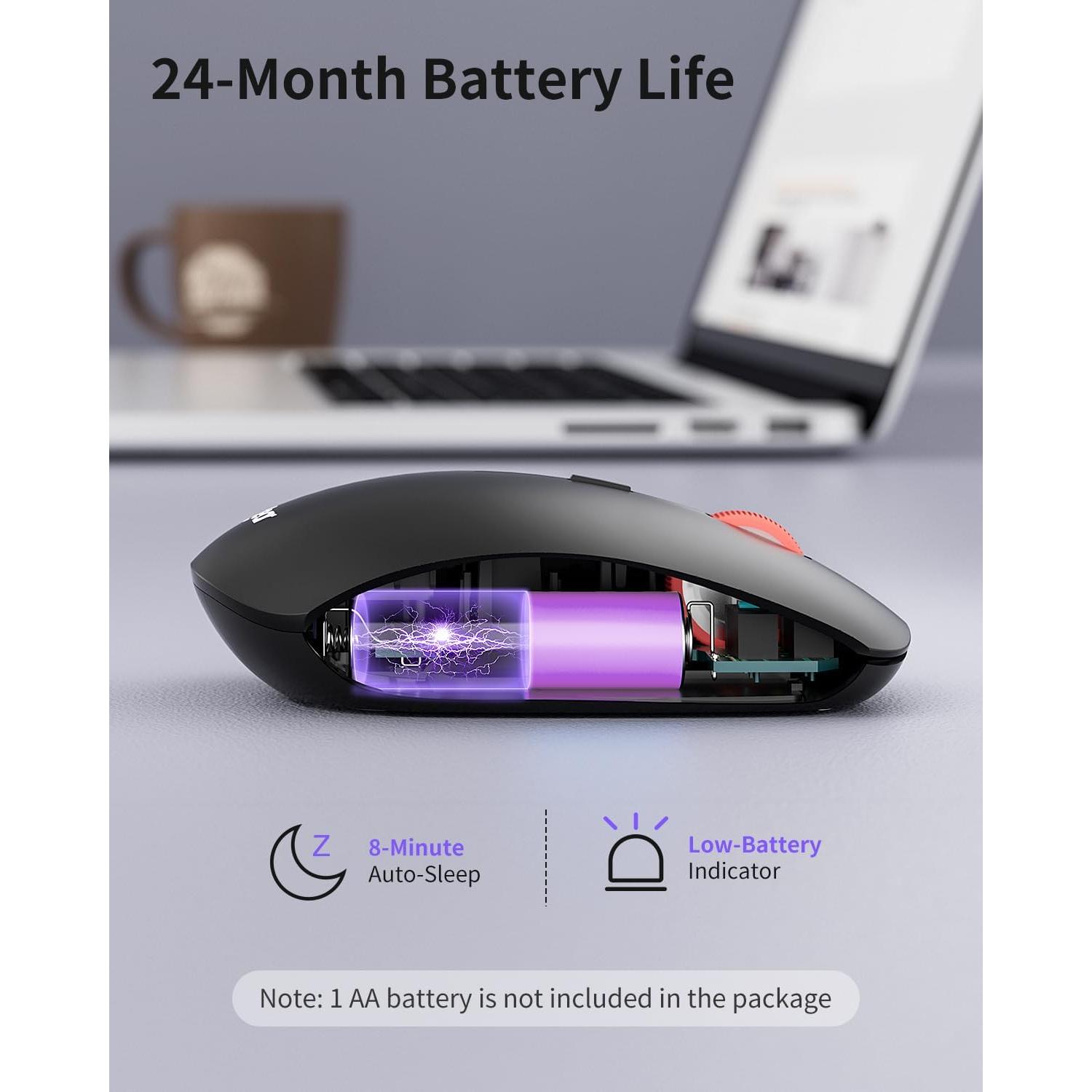 Ratón Inalámbrico wegear MW17 Mini Ergonómico 4000 DPI Negro