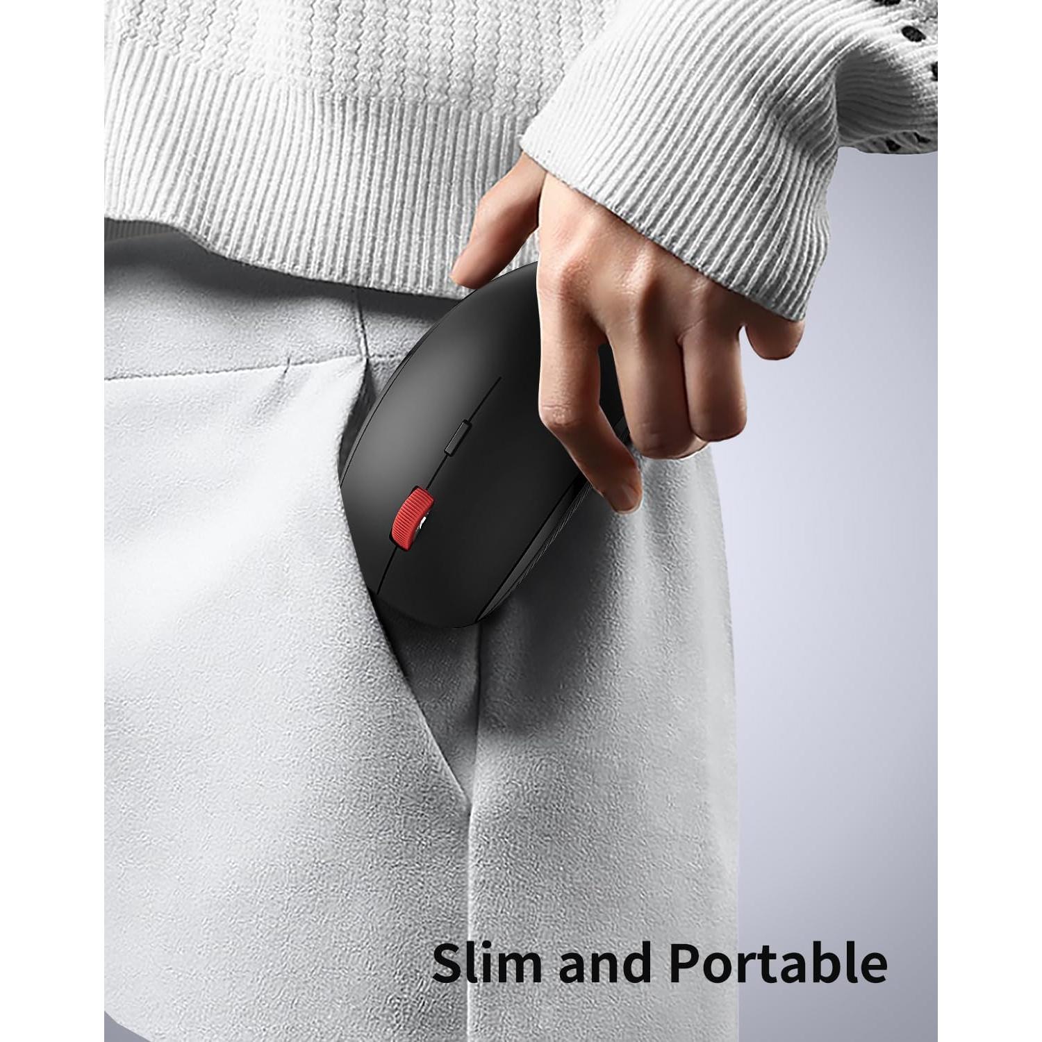 Ratón Inalámbrico wegear MW17 Mini Ergonómico 4000 DPI Negro