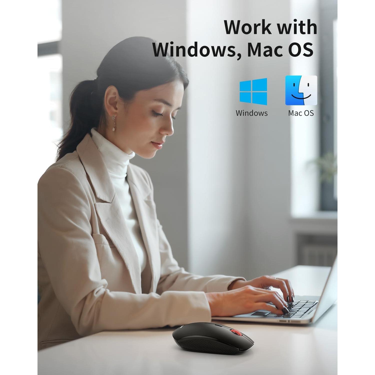 Ratón Inalámbrico wegear MW17 Mini Ergonómico 4000 DPI Negro