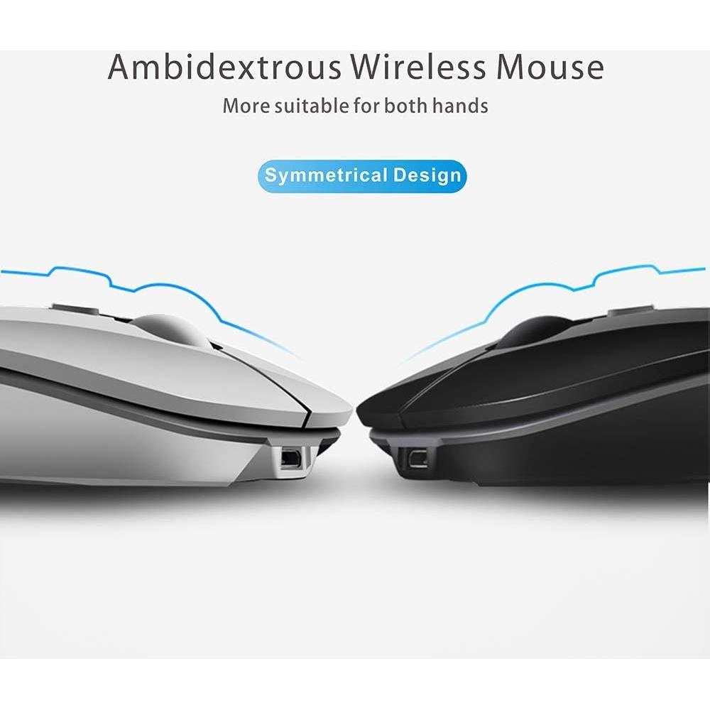 Ratón Inalámbrico Recargable Uciefy Q5 Silencioso Oro Rosa