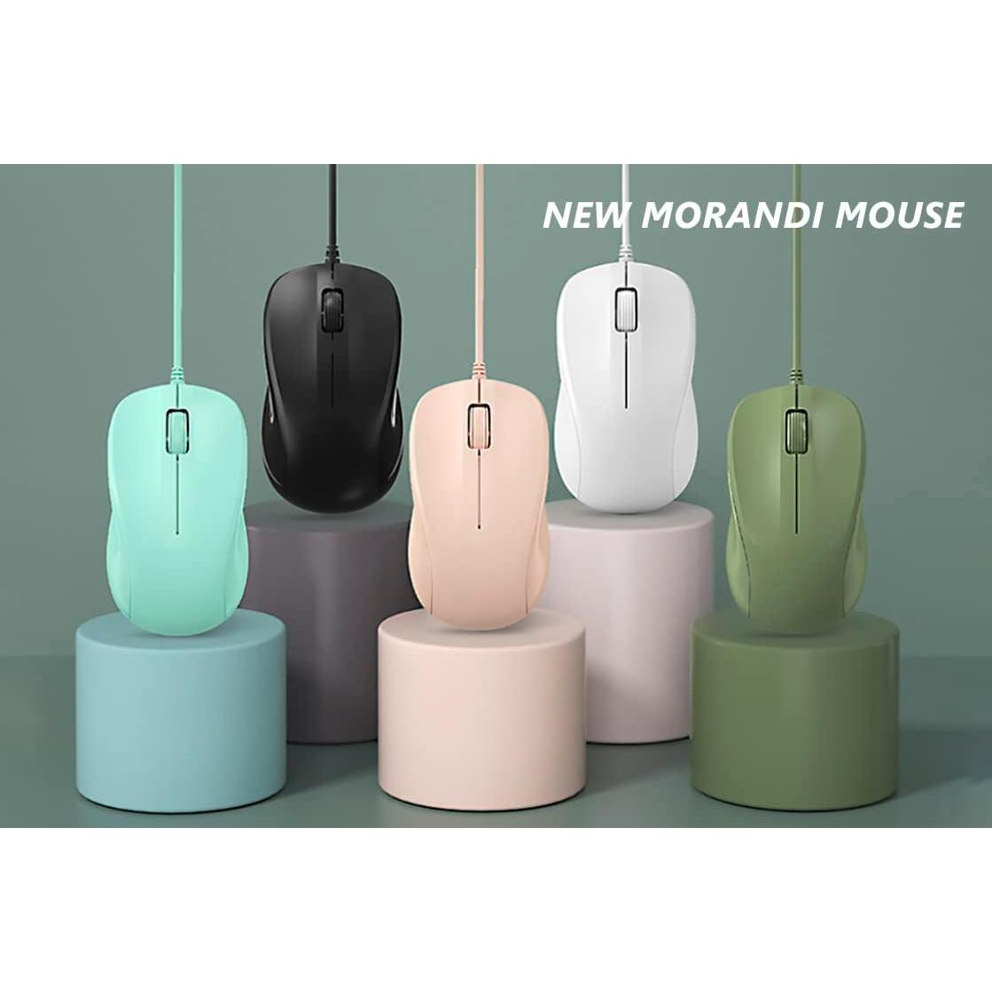 Ratón USB Silencioso CORN Rosa 1200DPI Ergonómico para PC