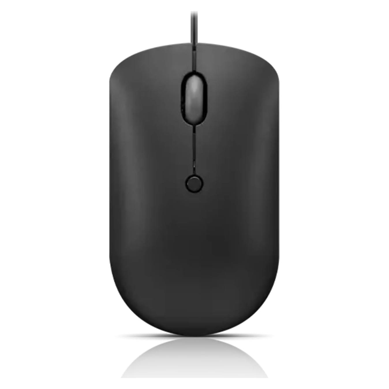 Ratón con cable Lenovo 400 USB-C compacto negro