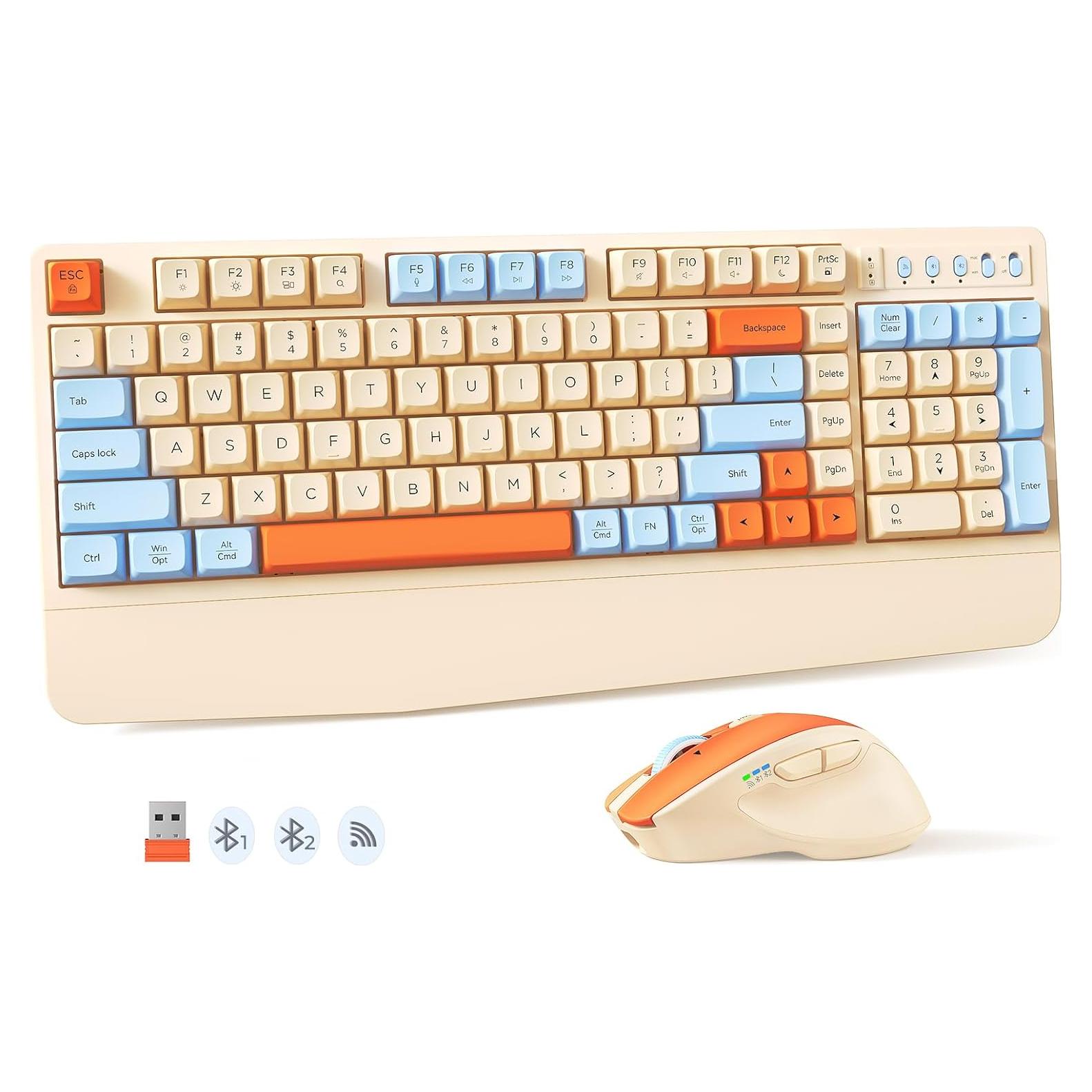 Combo Teclado y Ratón Inalámbricos Meetion C4000 Colorido