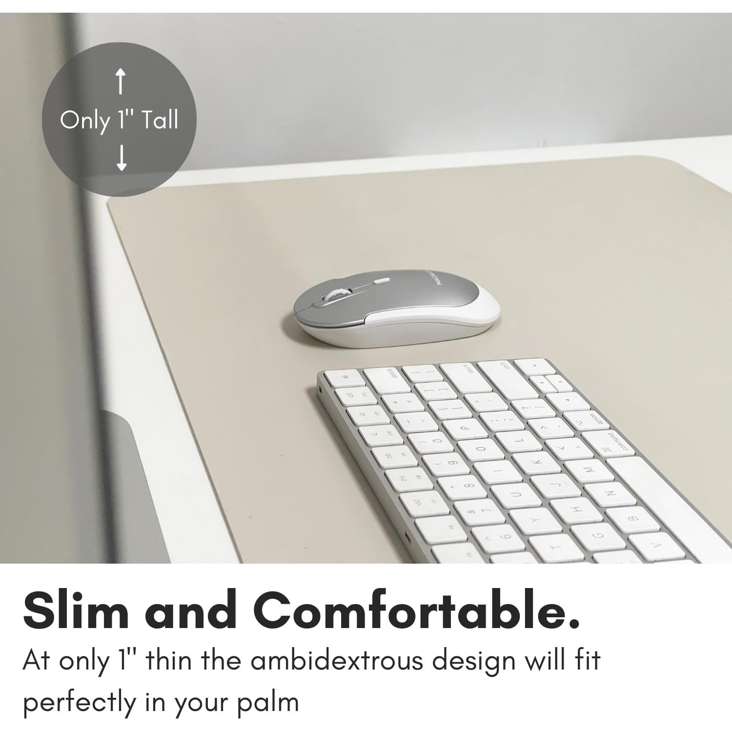 Ratón Inalámbrico Bluetooth Macally Plata - Compatible con Mac y PC