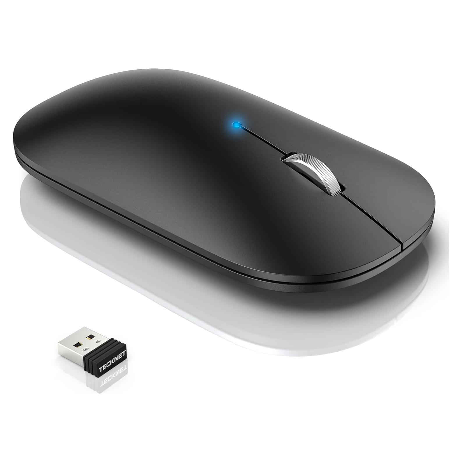 Ratón Inalámbrico TECKNET Bluetooth 5.0/3.0 4000DPI Negro