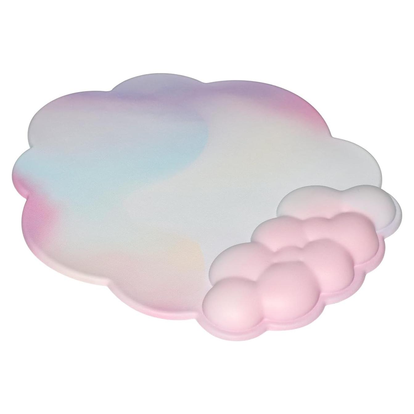 Almohadilla para Mouse JIKIOU Nube Arcoíris con Soporte