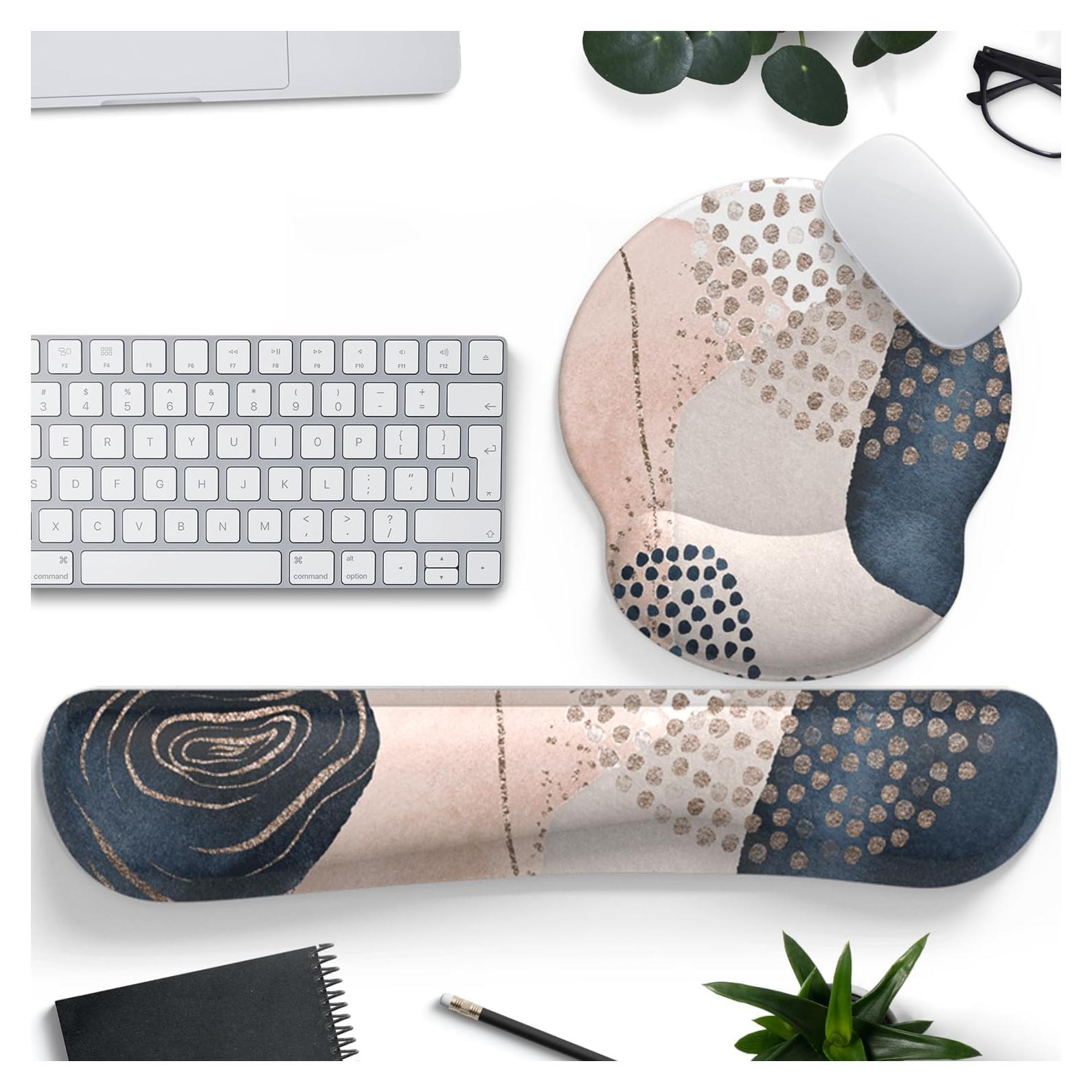 Alfombrilla de Ratón Ergonómica Mechanical Cattle Boho Azul