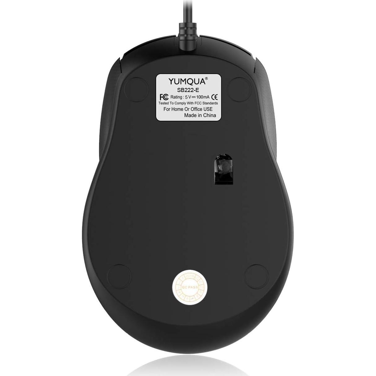 Ratón Silencioso YUMQUA G222 con Cable USB - 12 Paquetes