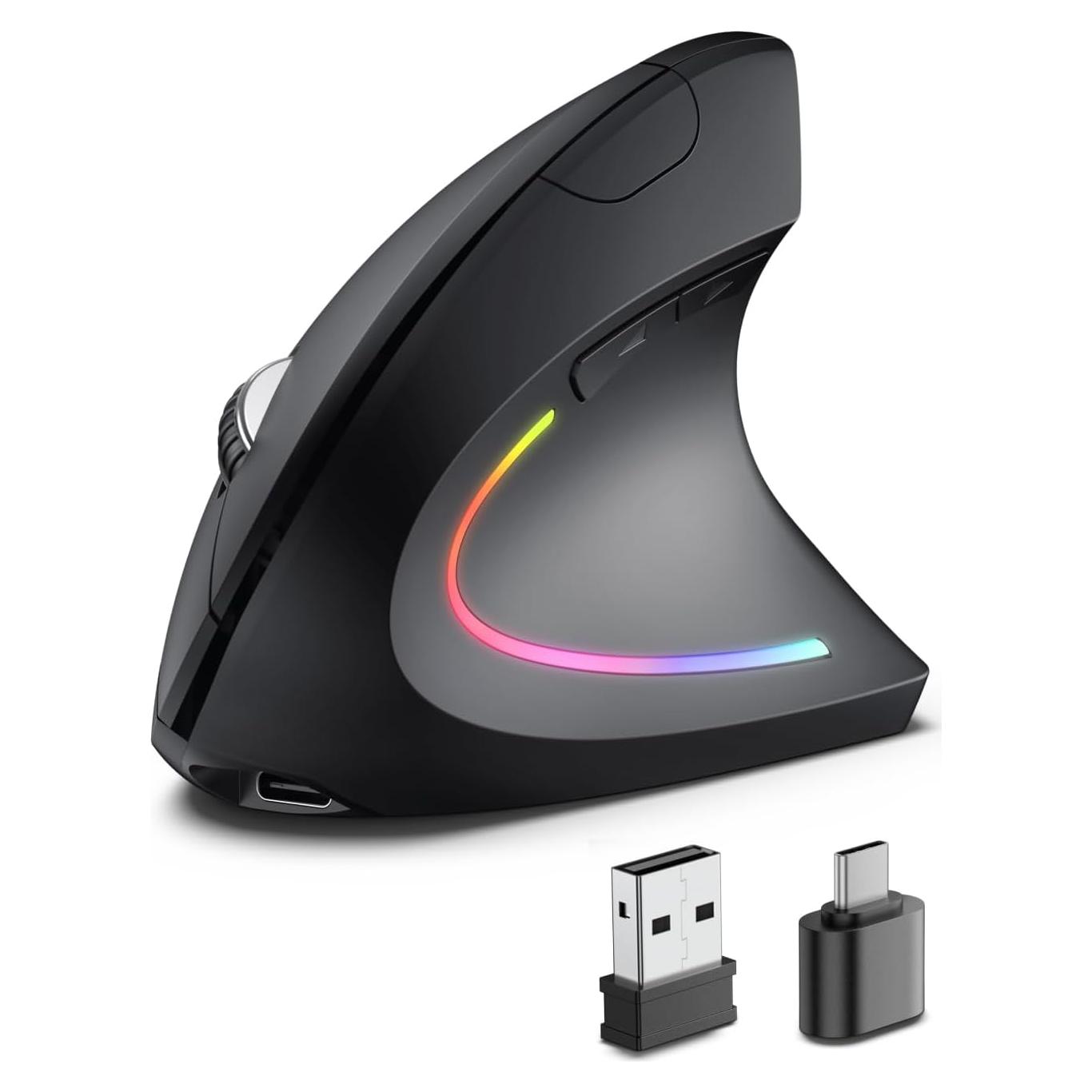 Ratón Inalámbrico Recargable Ergonómico POJTK 4800 DPI