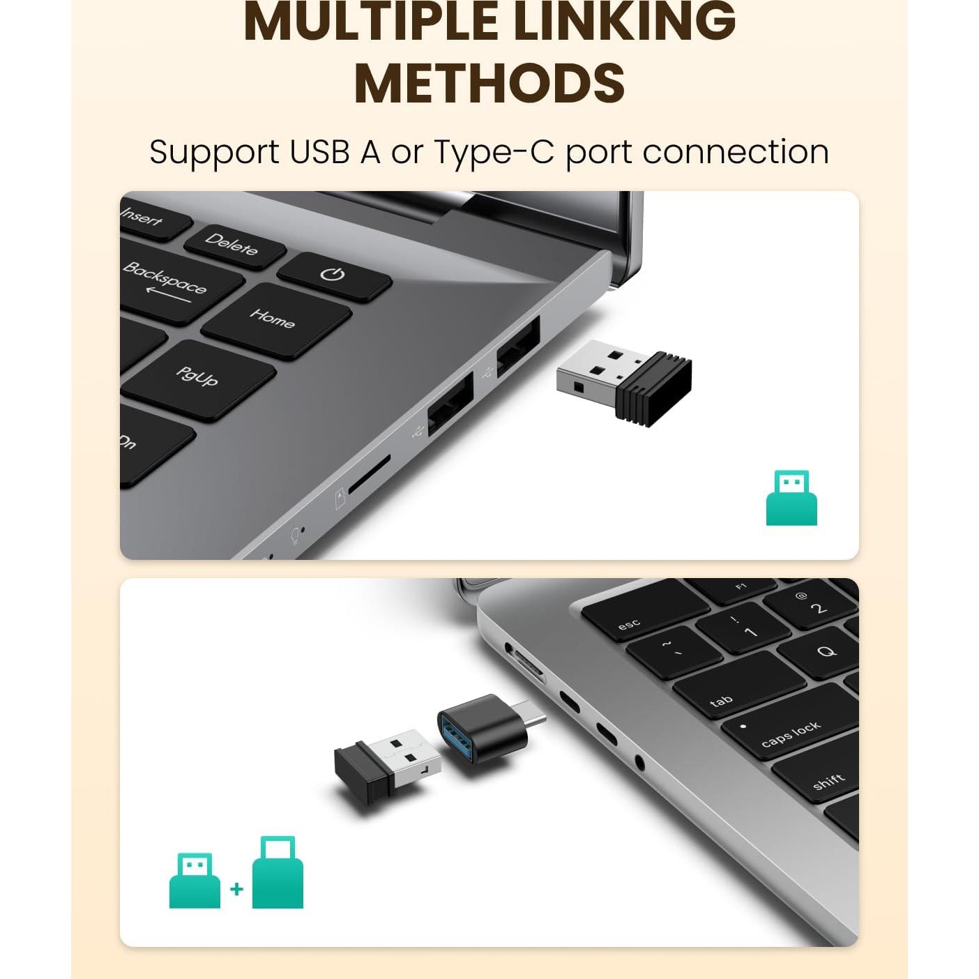 Ratón Inalámbrico Recargable Ergonómico POJTK 4800 DPI