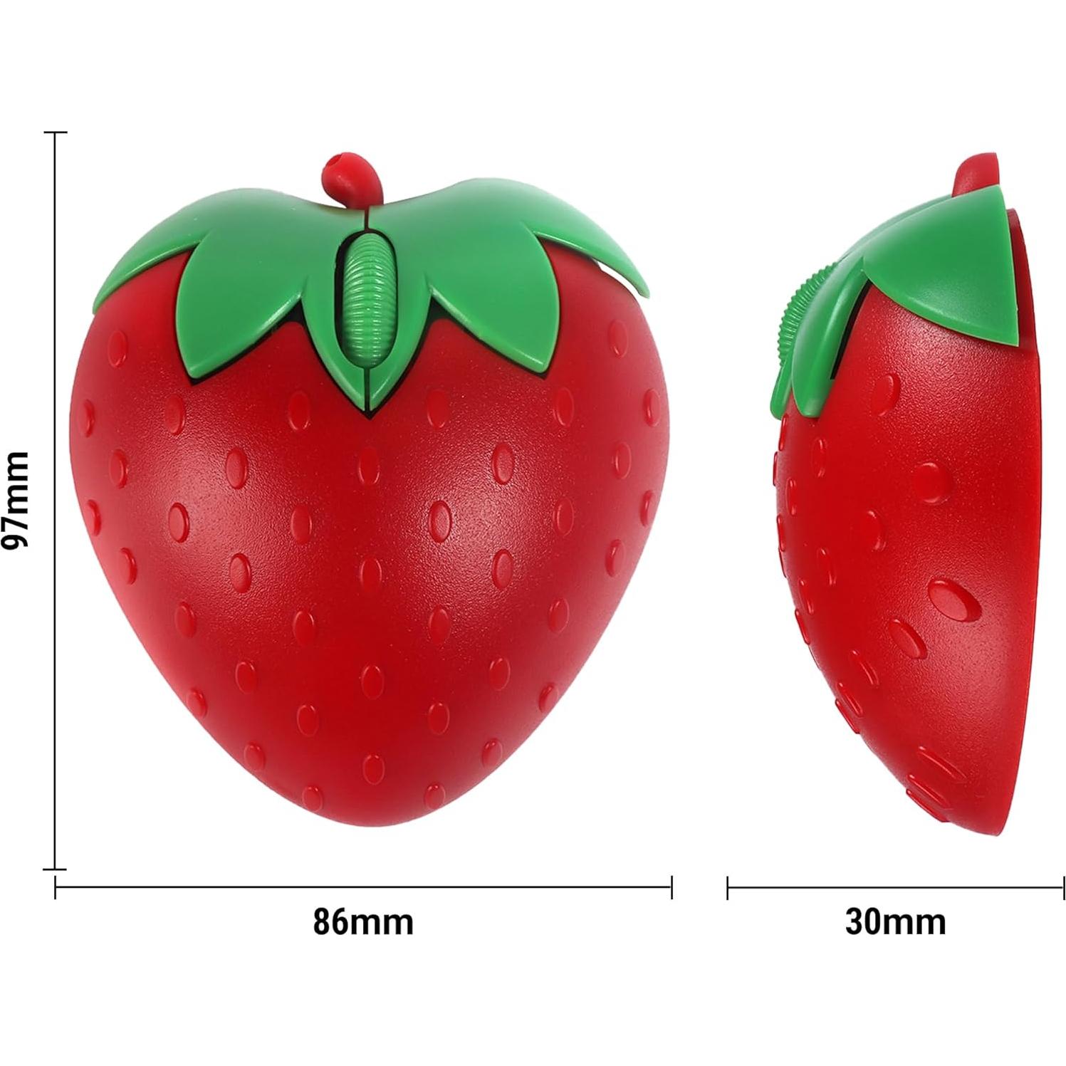 Ratón Inalámbrico Bluetooth Genérico Forma de Fresa 1000DPI