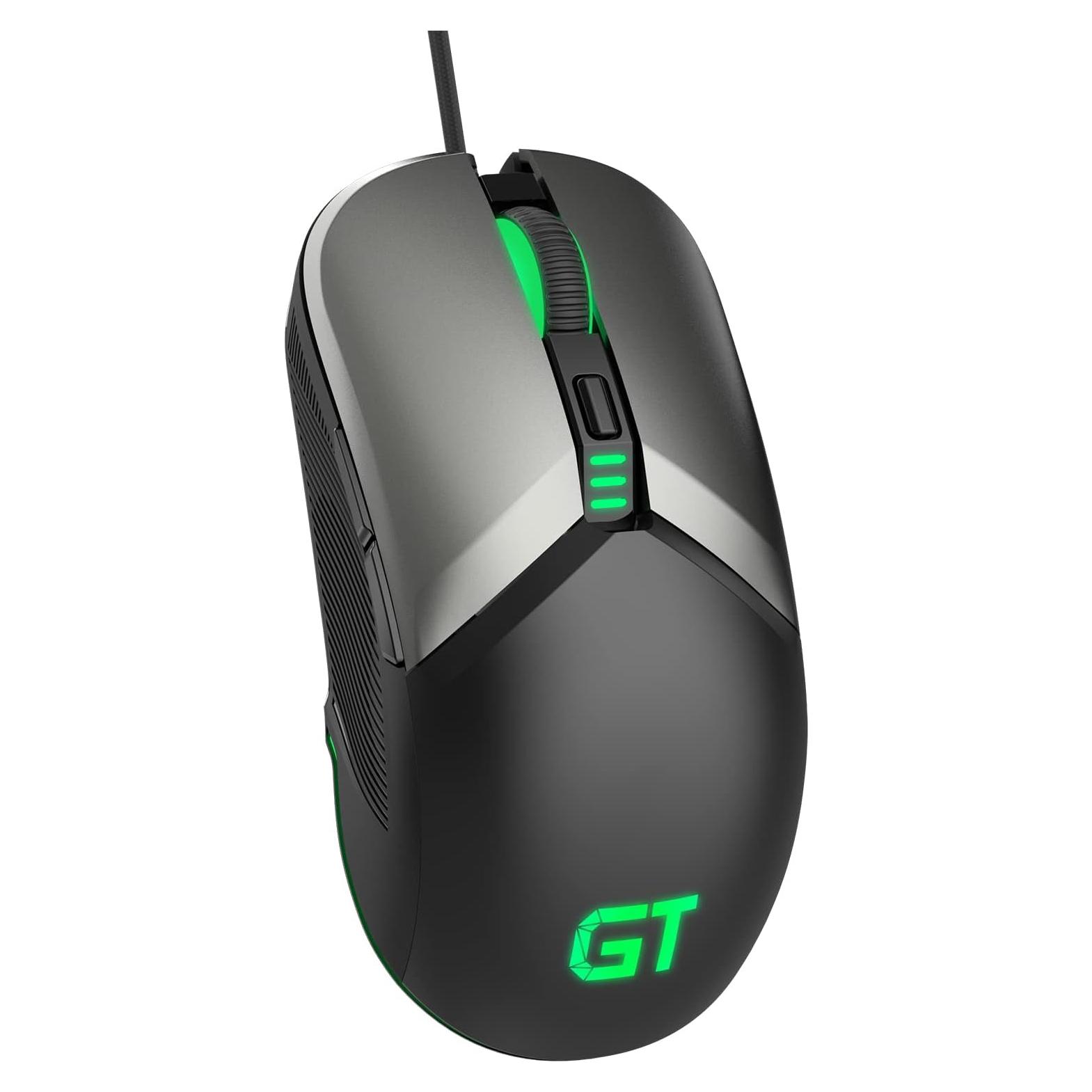 Ratón Gaming RaceGT USB Ergonómico con Retroiluminación RGB 8000 DPI