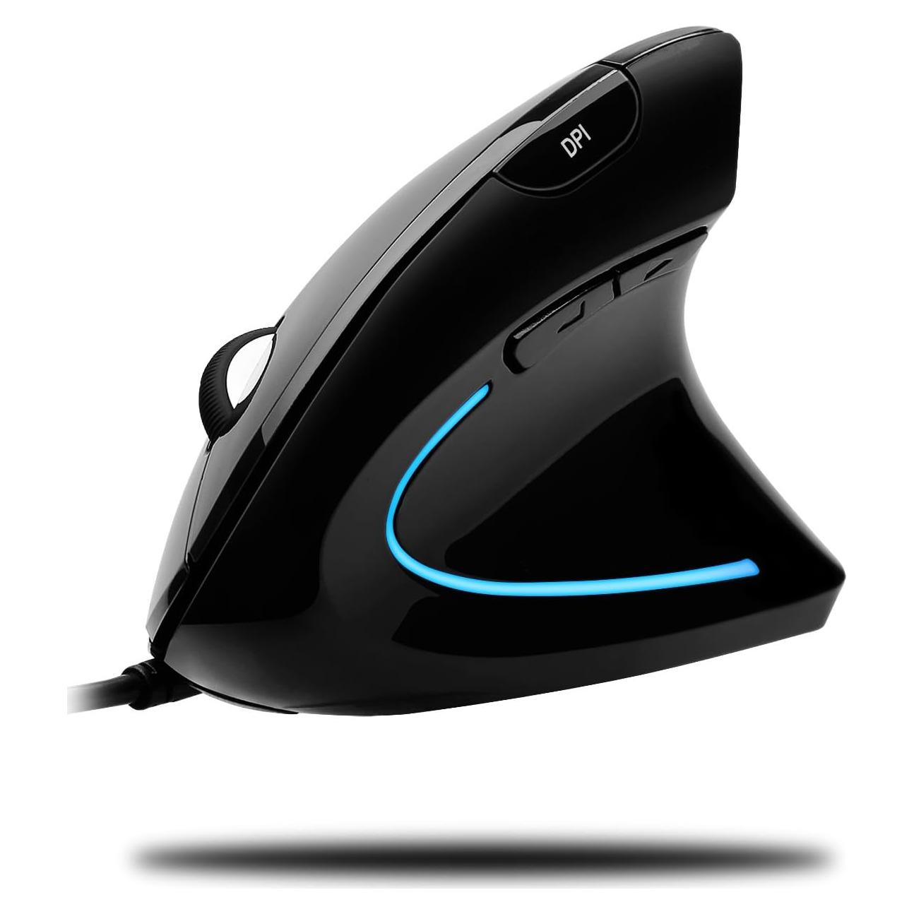 Ratón óptico ergonómico vertical ADESSO iMouse E1 USB 6 botones