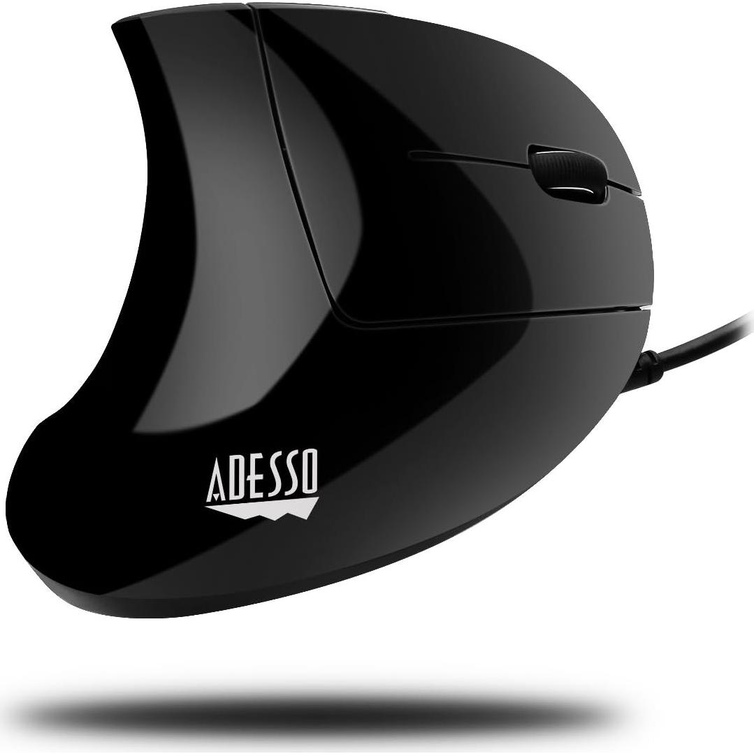 Ratón óptico ergonómico vertical ADESSO iMouse E1 USB 6 botones