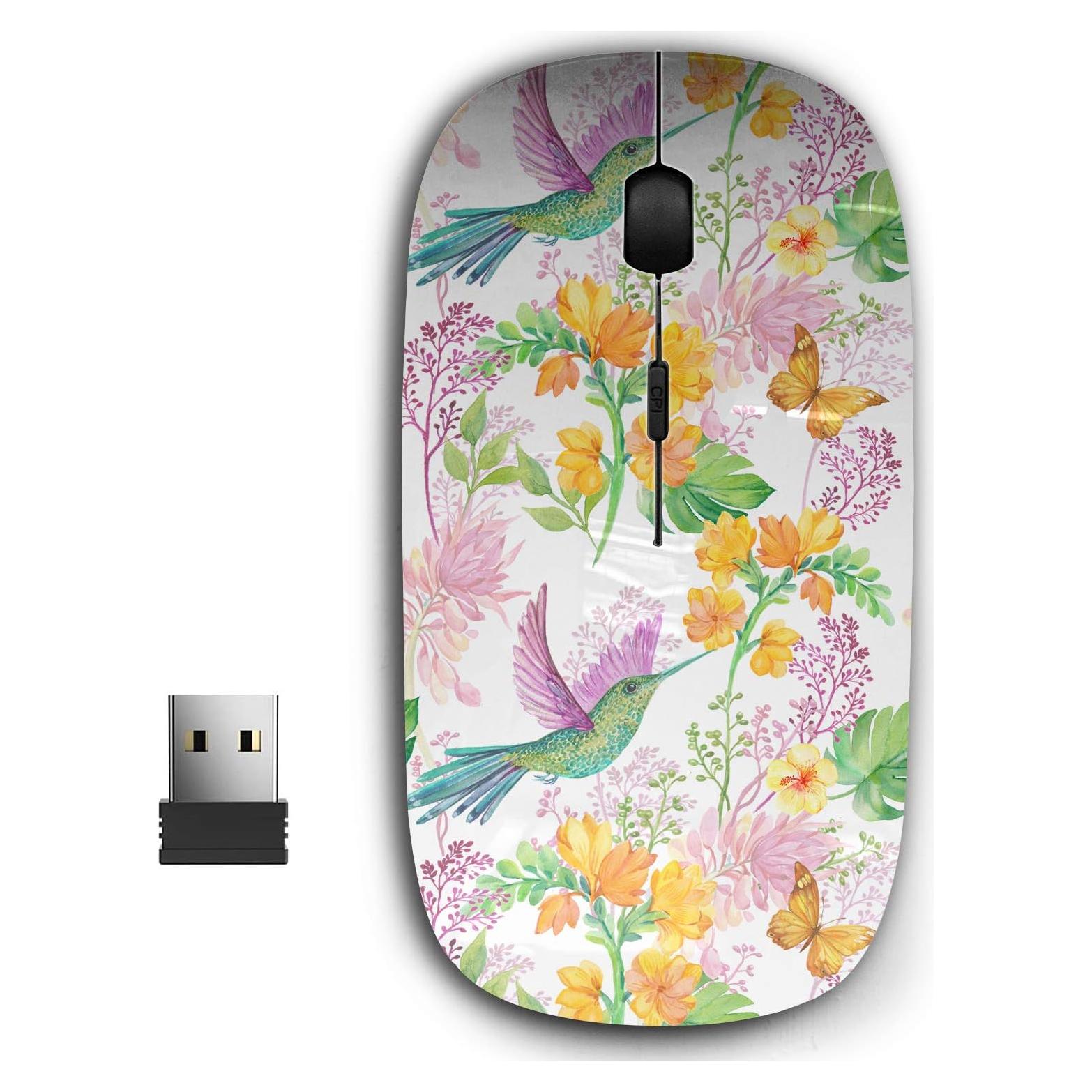 Ratón Inalámbrico Ergonómico KAWAMOUSE Floral 2.4GHz