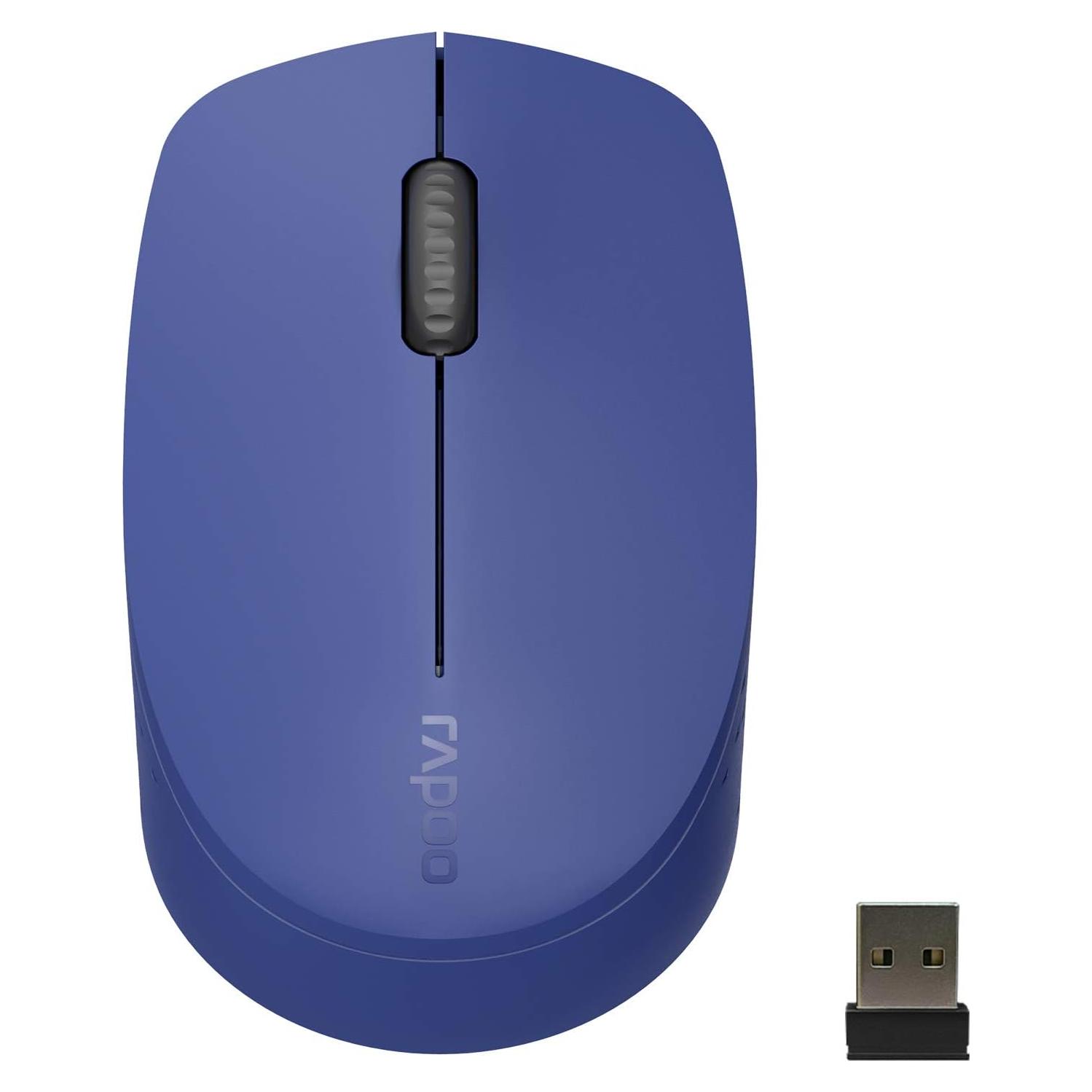 Ratón Inalámbrico Bluetooth Rapoo M100G Azul, Silencioso, 3 Dispositivos