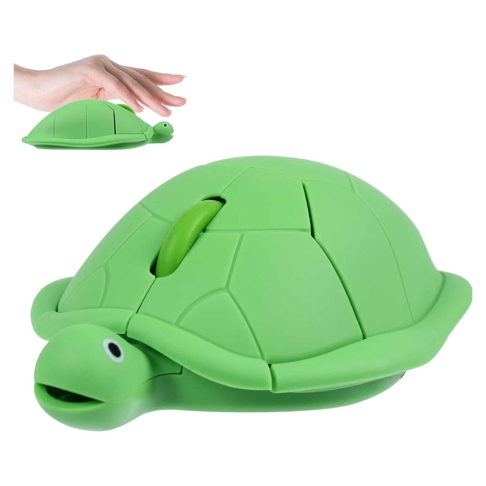 Ratón inalámbrico tortuga elec Space 3 botones 12x7.7cm verde menta