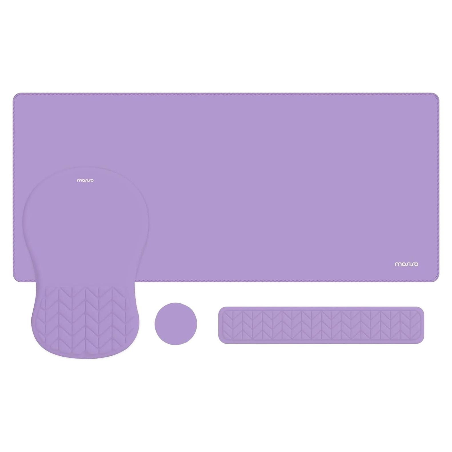 Soporte Reposamuñecas MOSISO Ergonomico Morado 44.5x8 cm