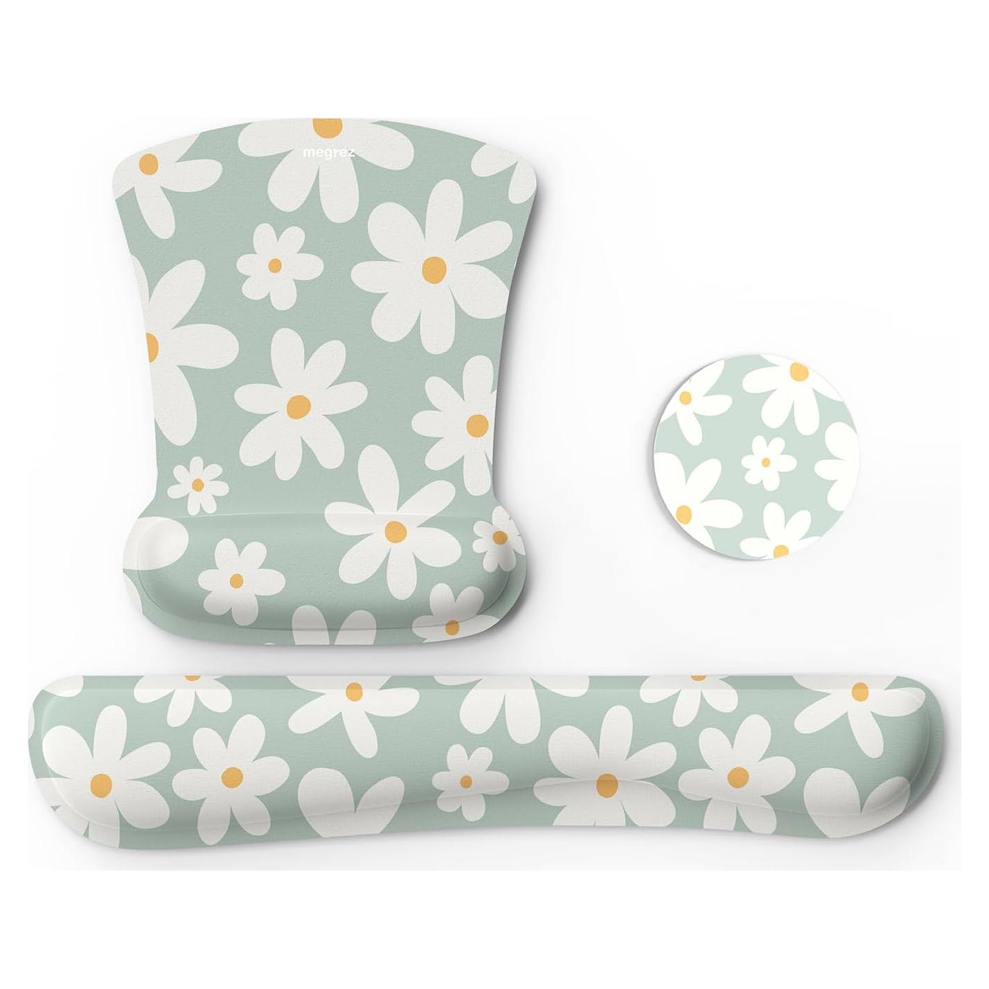 Almohadilla de Ratón Ergonómica MEGREZ con Soporte 3PCS