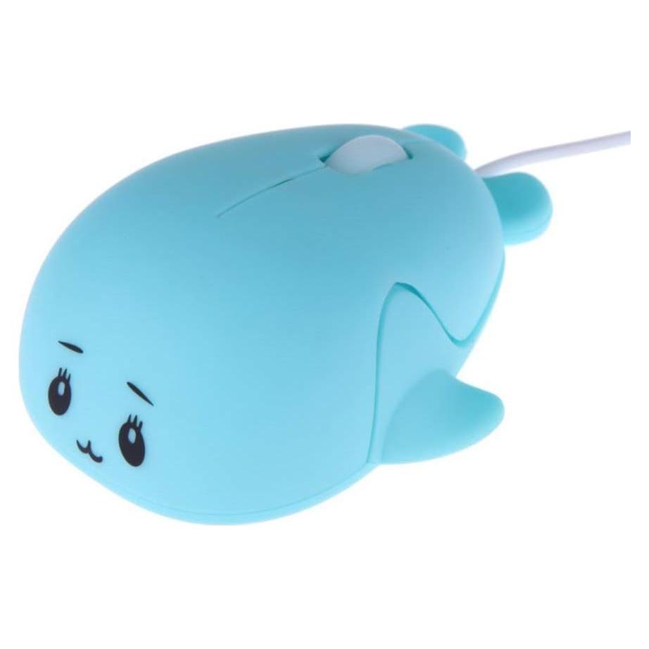 Ratón USB Ergonómico Delfín Sxban 1600 DPI Azul para Niños