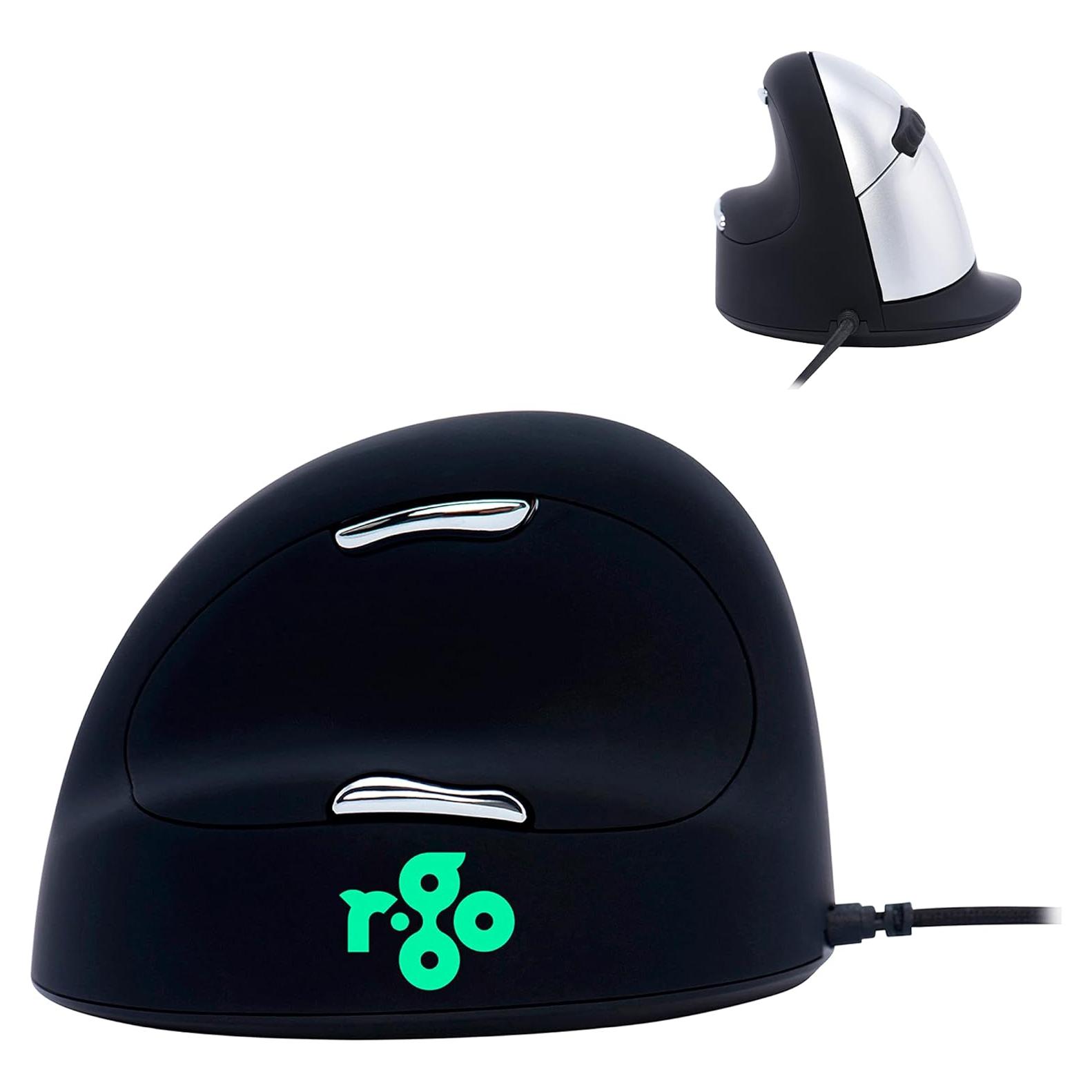 R-Go HE Ratón Ergonómico Vertical Zurdos USB-C 173g
