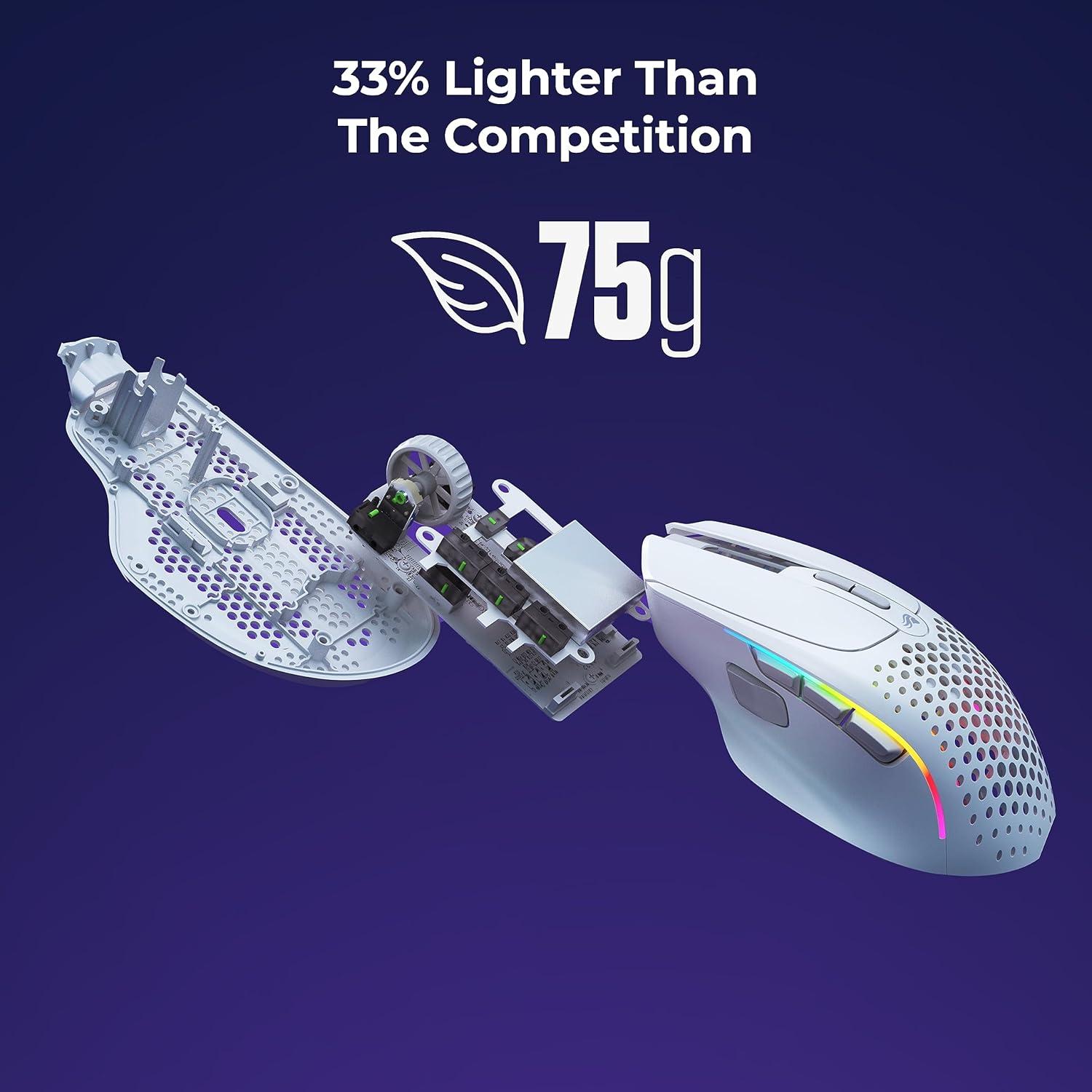 Glorious Model I 2 Wireless - MMO Gaming Mouse (White), 9 Programmable Side Buttons, 16 Configurations with Layer Shift, Superlight 75g, 2 Swappable Magnetic Buttons (RENEWED)