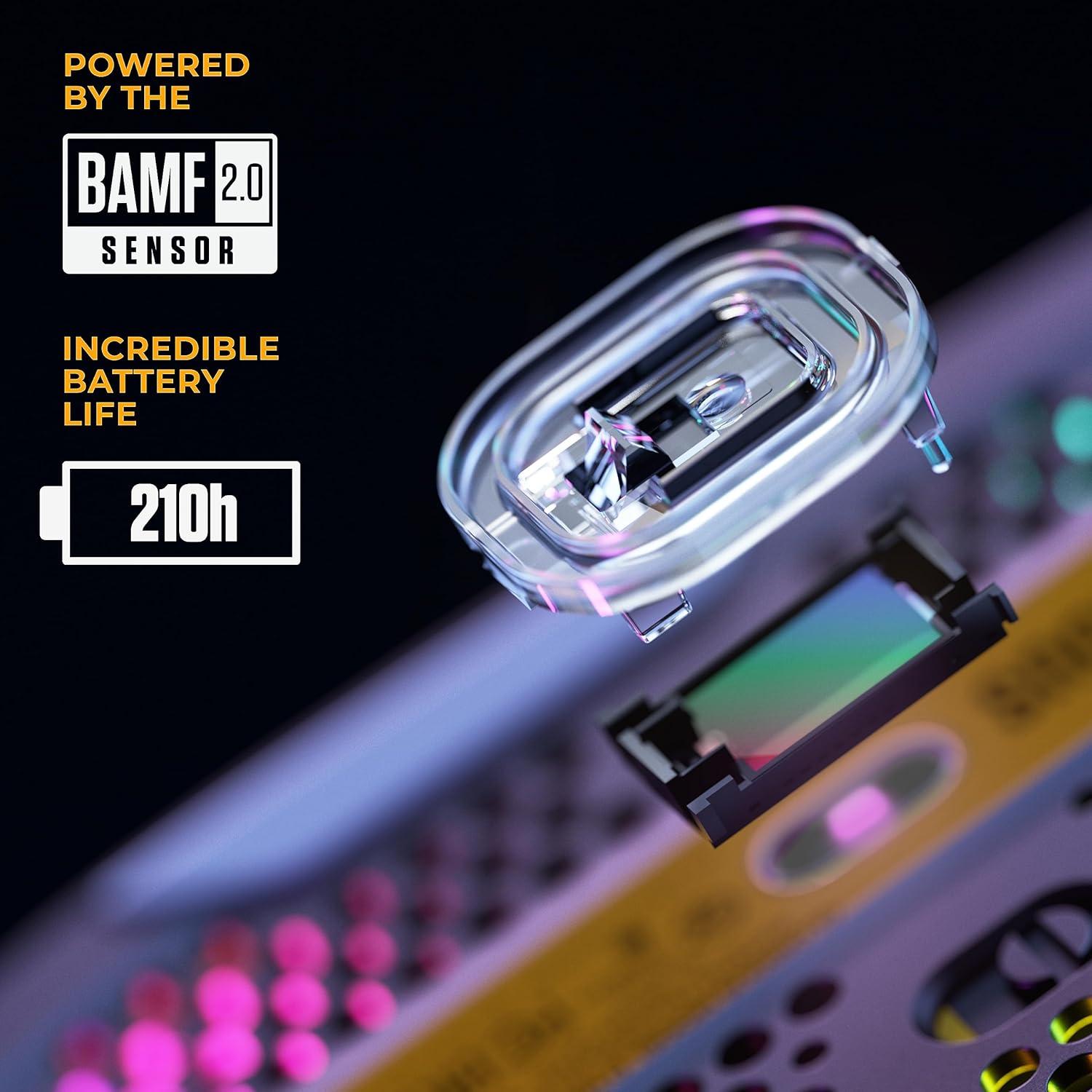 Glorious Model I 2 Wireless - MMO Gaming Mouse (White), 9 Programmable Side Buttons, 16 Configurations with Layer Shift, Superlight 75g, 2 Swappable Magnetic Buttons (RENEWED)