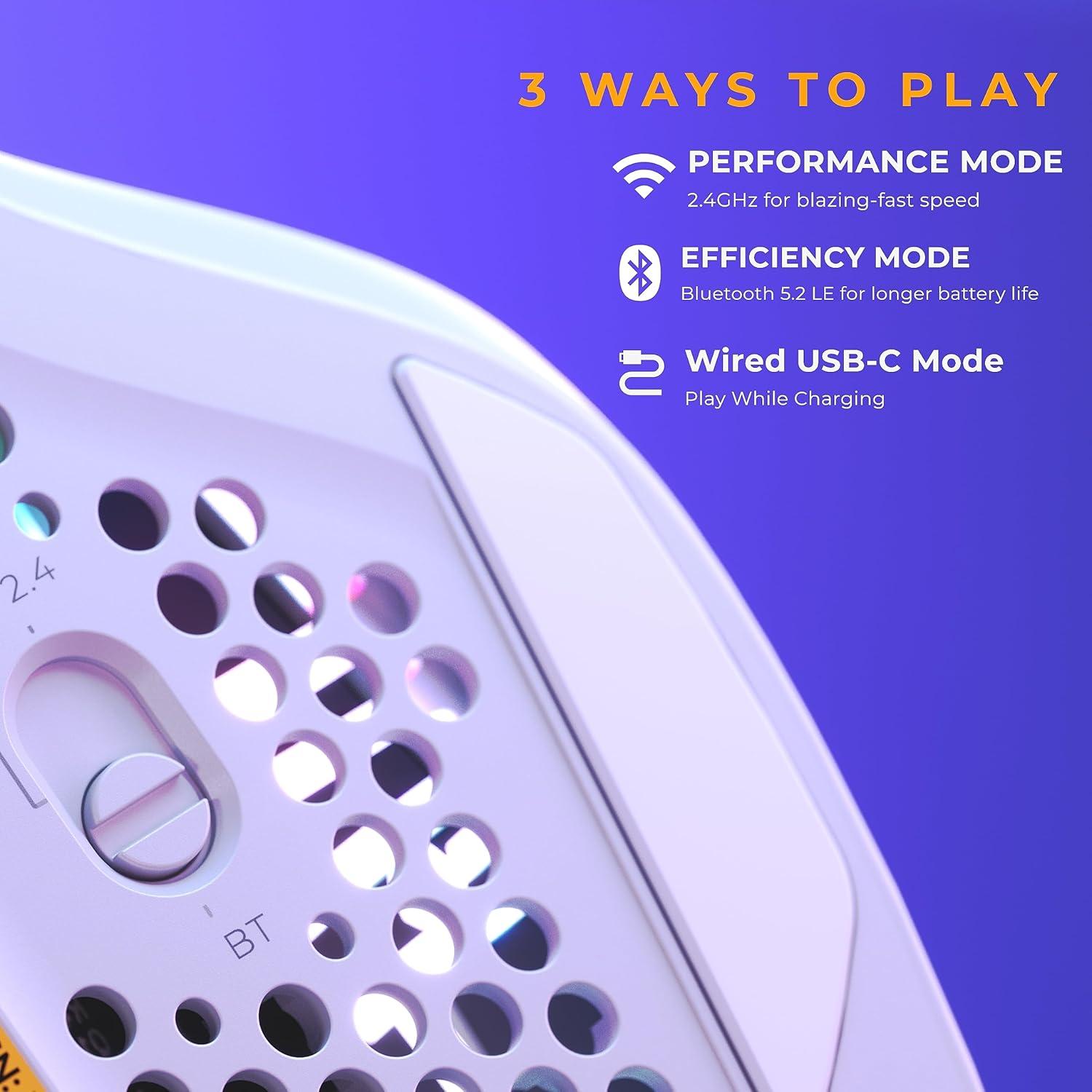 Glorious Model I 2 Wireless - MMO Gaming Mouse (White), 9 Programmable Side Buttons, 16 Configurations with Layer Shift, Superlight 75g, 2 Swappable Magnetic Buttons (RENEWED)