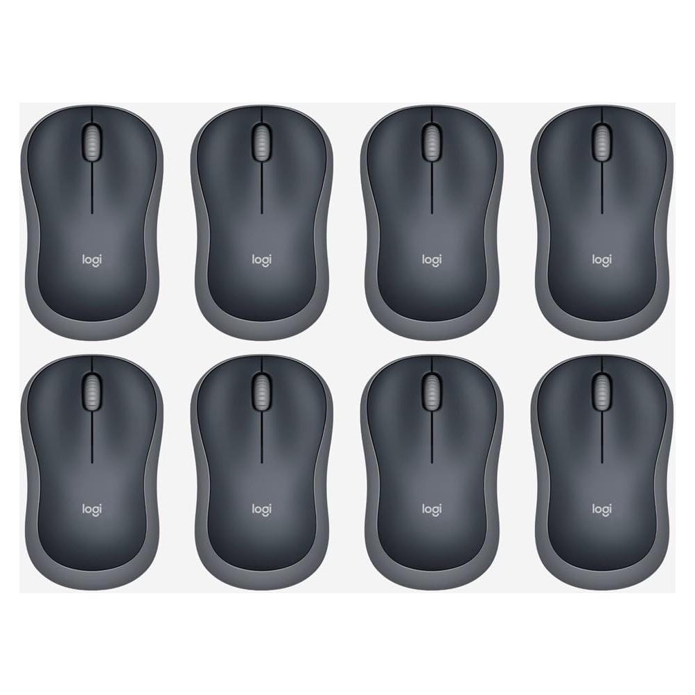 Paquete de 8 Ratones Inalámbricos Logitech M185 - Ideal para Oficinas y Escuelas