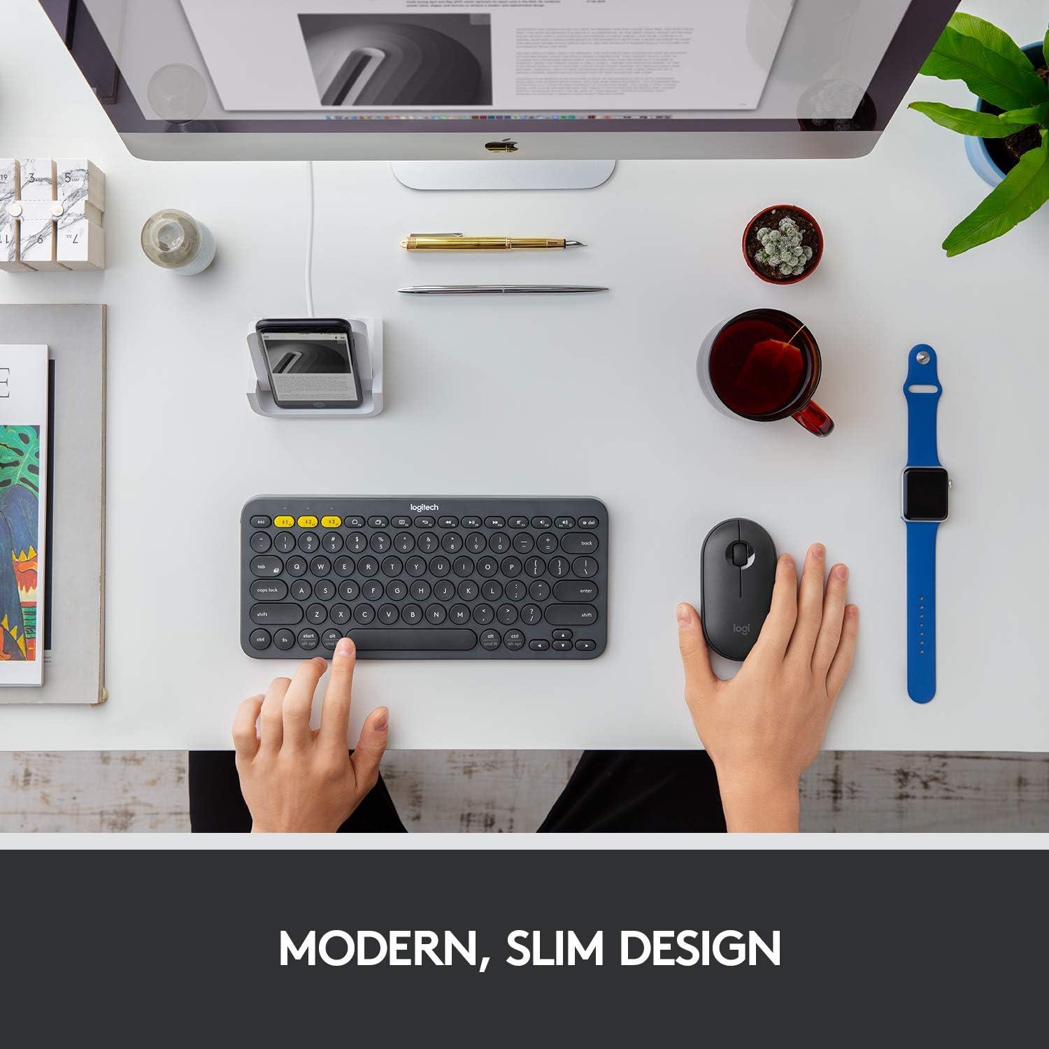 Ratón Inalámbrico Logitech Pebble M350 Silencioso Grafito