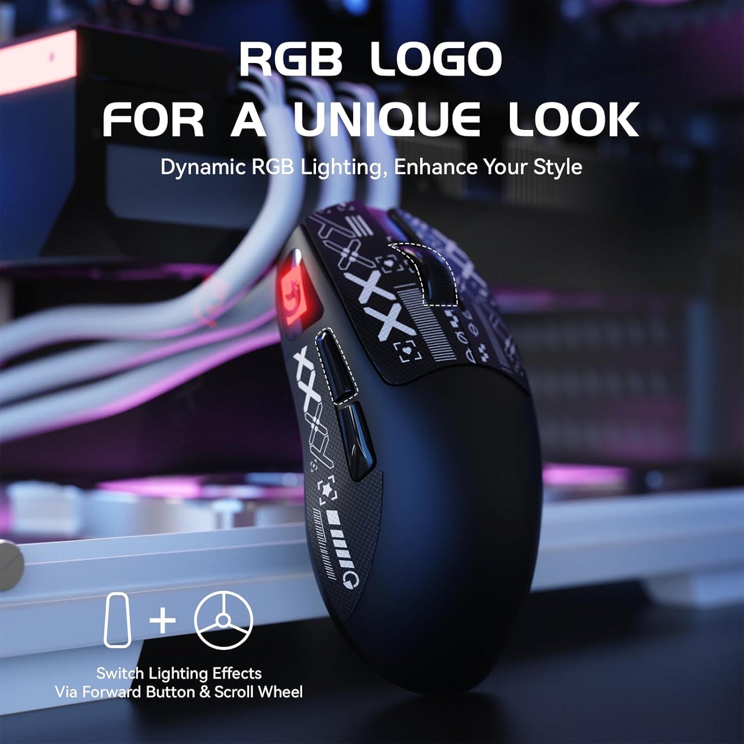 Ratón Gaming Inalámbrico MAMBASNAKE M4 52g RGB 24000 DPI