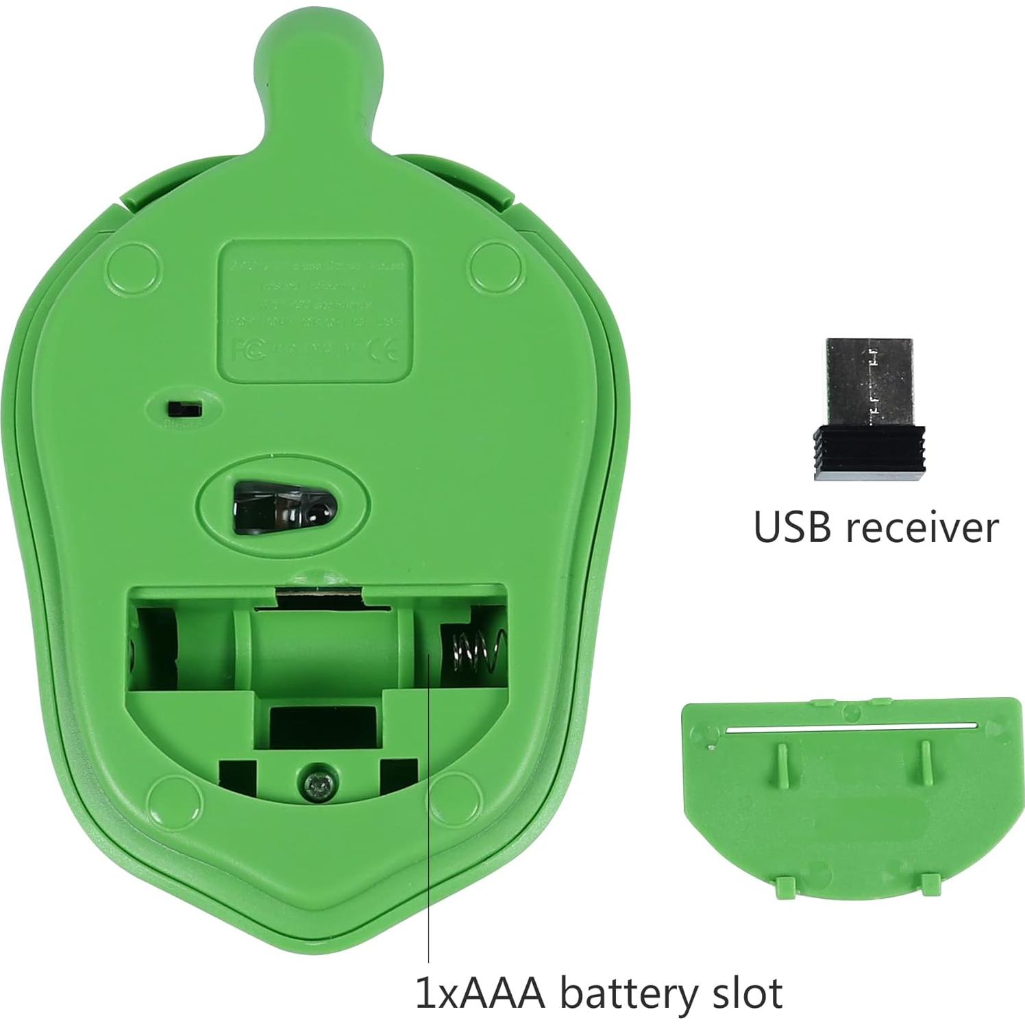 Ratón Inalámbrico Ergonómico Samudgate Tortuga 1600 DPI Verde
