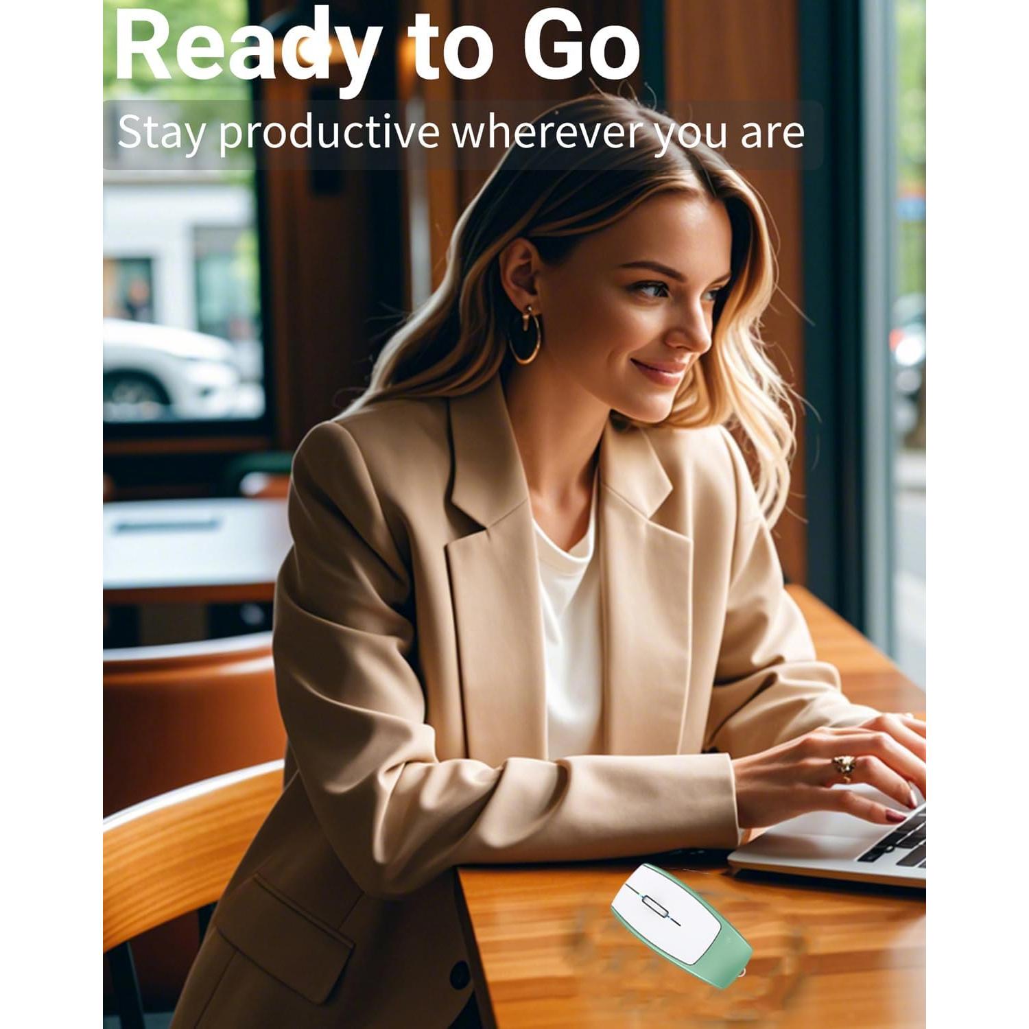 Ratón Inalámbrico Mini SHARE SUNSHINE Verde con Lector TF