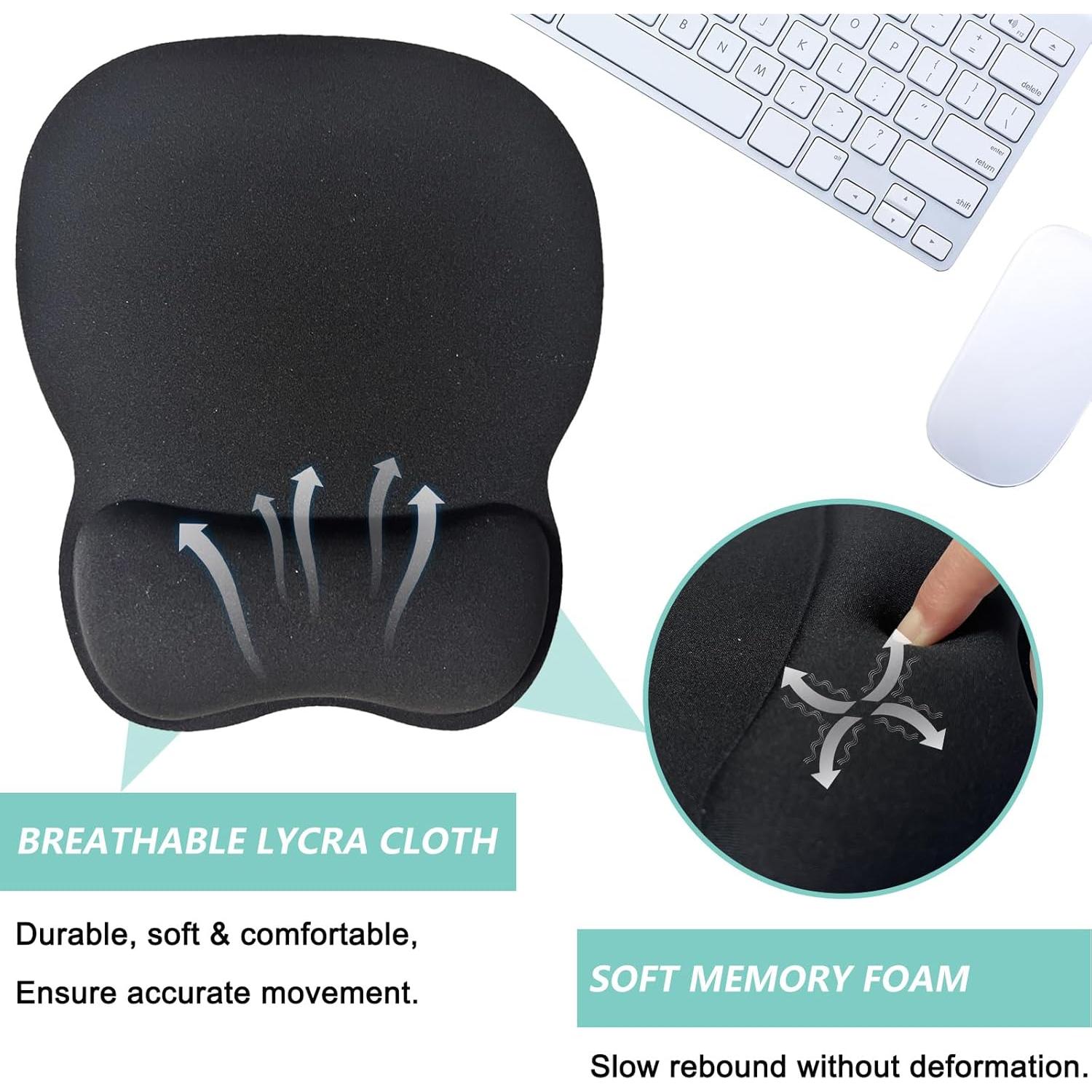 Alfombrilla de Ratón Ergonómica LIZPARE con Soporte Negro