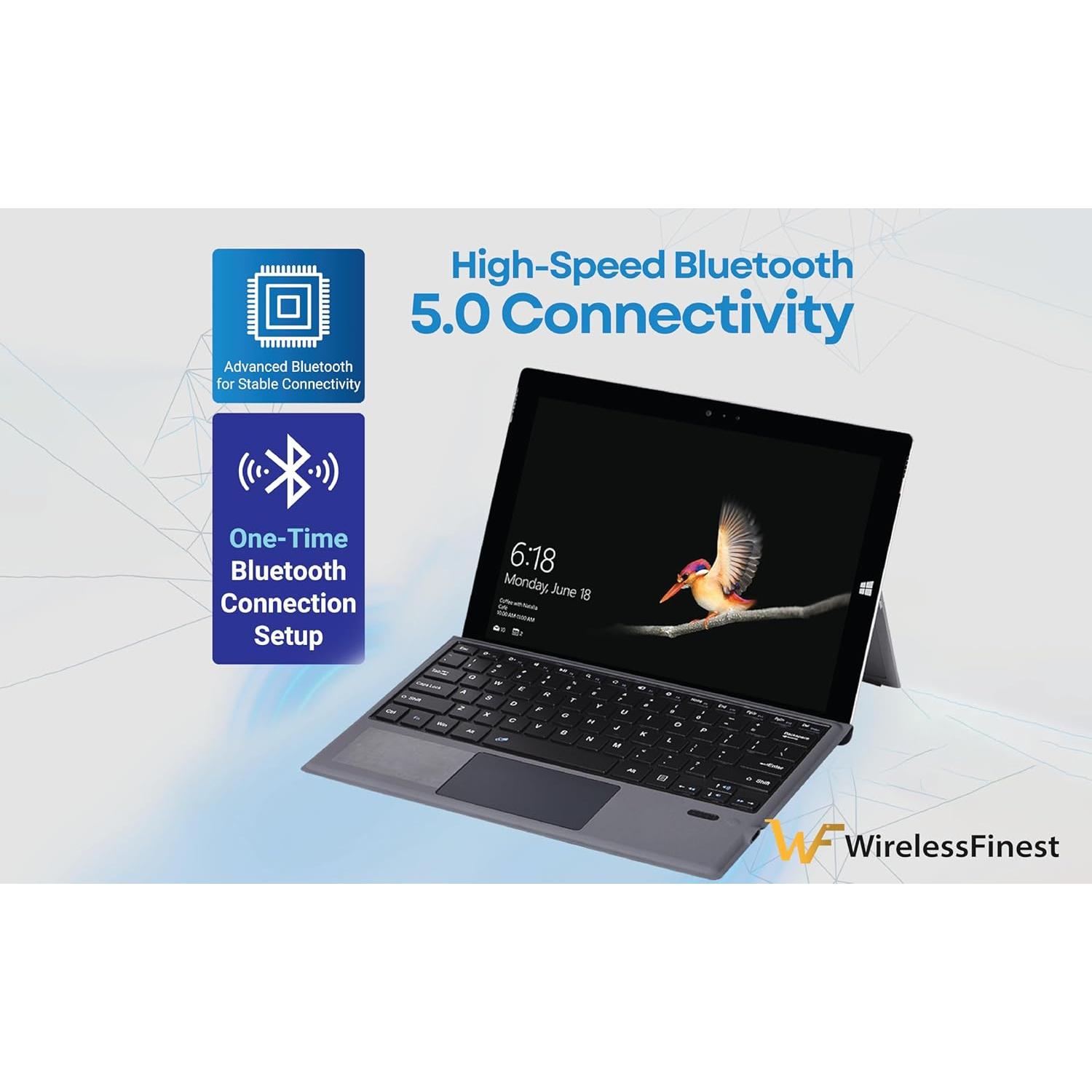 Teclado Inalámbrico Bluetooth con Trackpad para Surface Pro