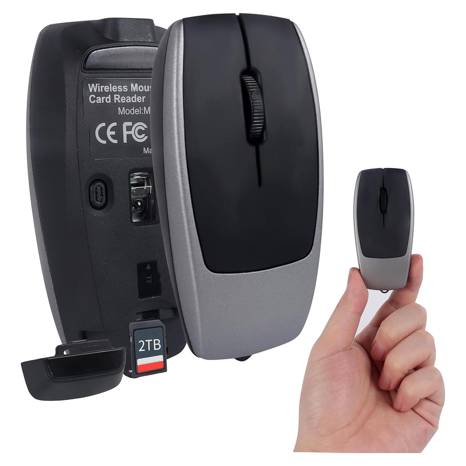 Ratón Inalámbrico Bluetooth Mini elec Space Gris con Lector TF