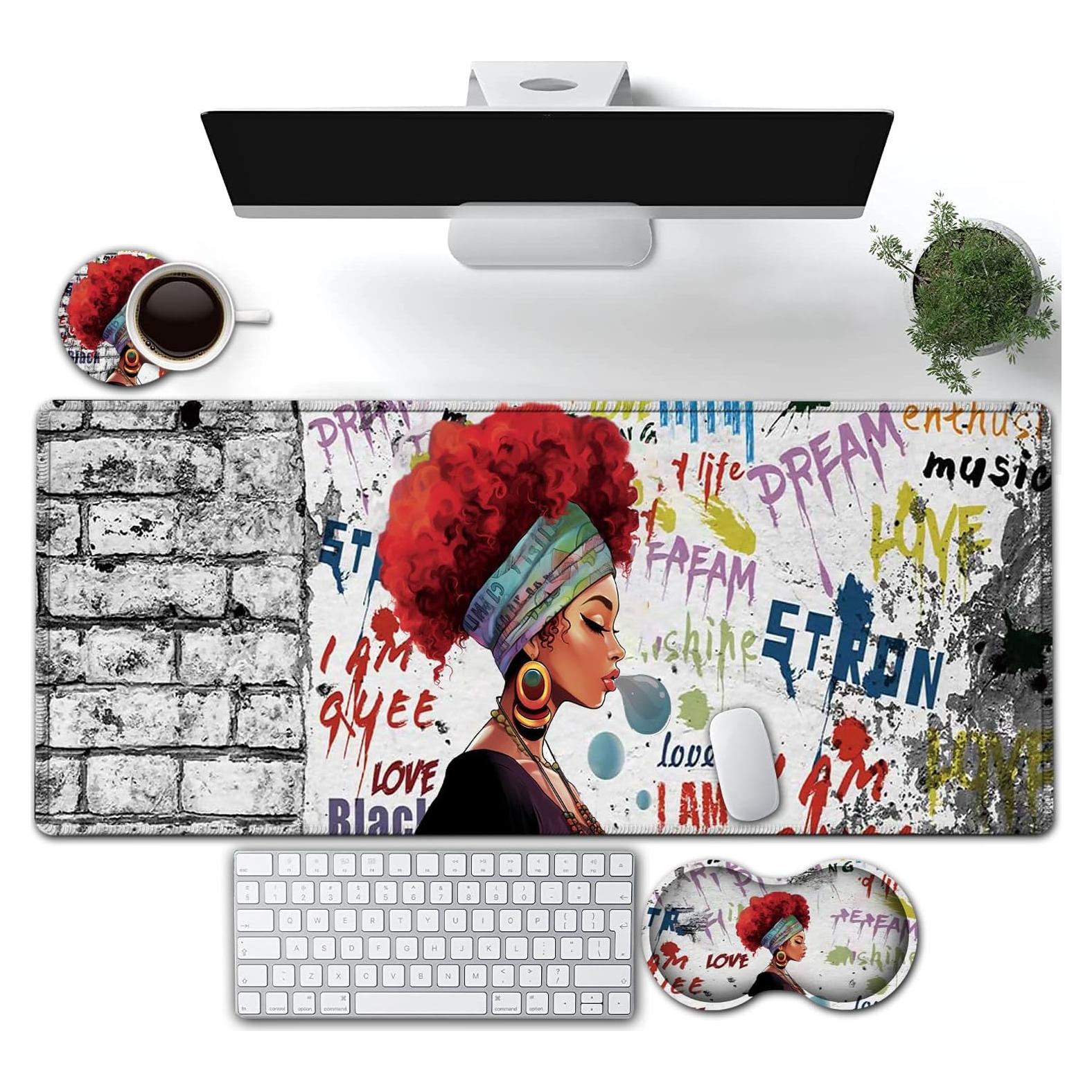 Alfombrilla de Ratón Grande Yuxcfhjfe XXL Ergonómica 80x30cm