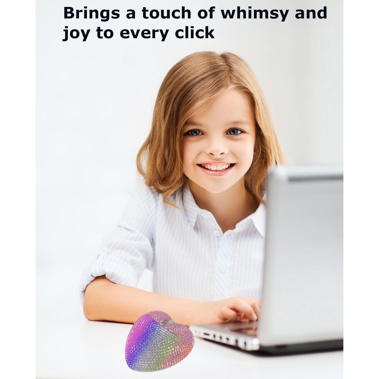 Ratón Inalámbrico Bluetooth TECCOEUS Rosa Corazón Amor