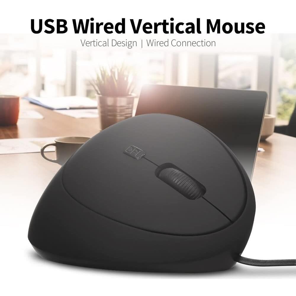 Ratón Vertical Ergonómico NOLIEE USB 800/1200/1600 DPI Negro