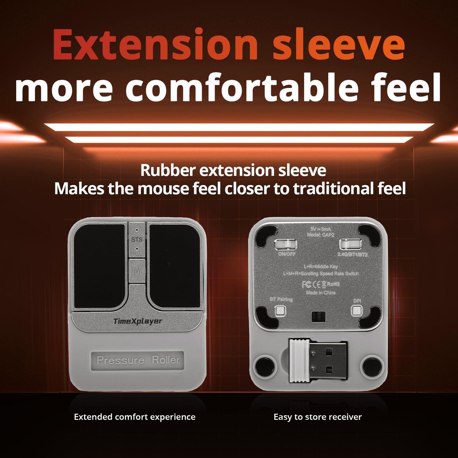 Mini Ratón Cuadrado TIMEXPLAYER Inalámbrico Bluetooth Plata