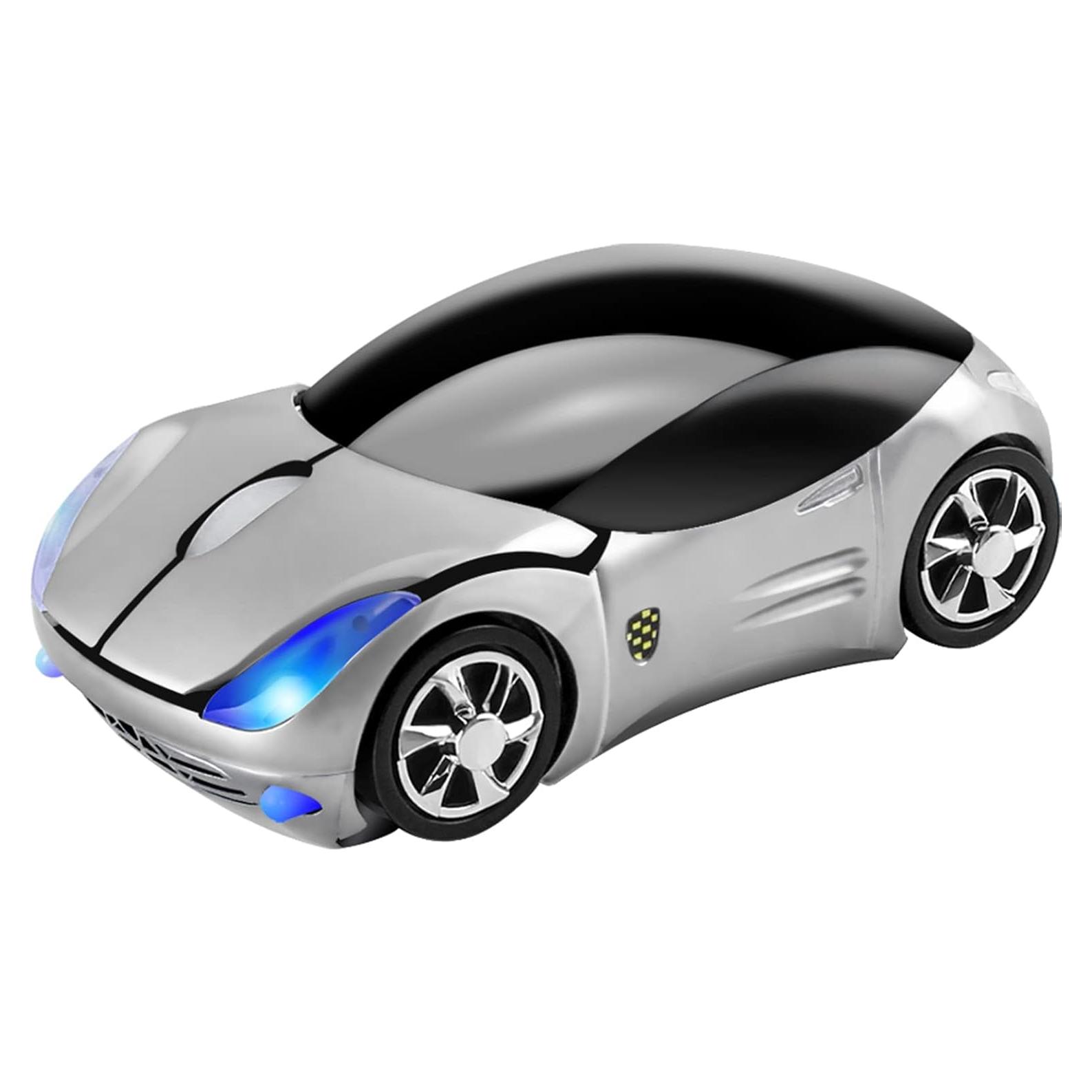 Ratón Inalámbrico EALEK 2.4GHz Óptico Ergonómico Plateado