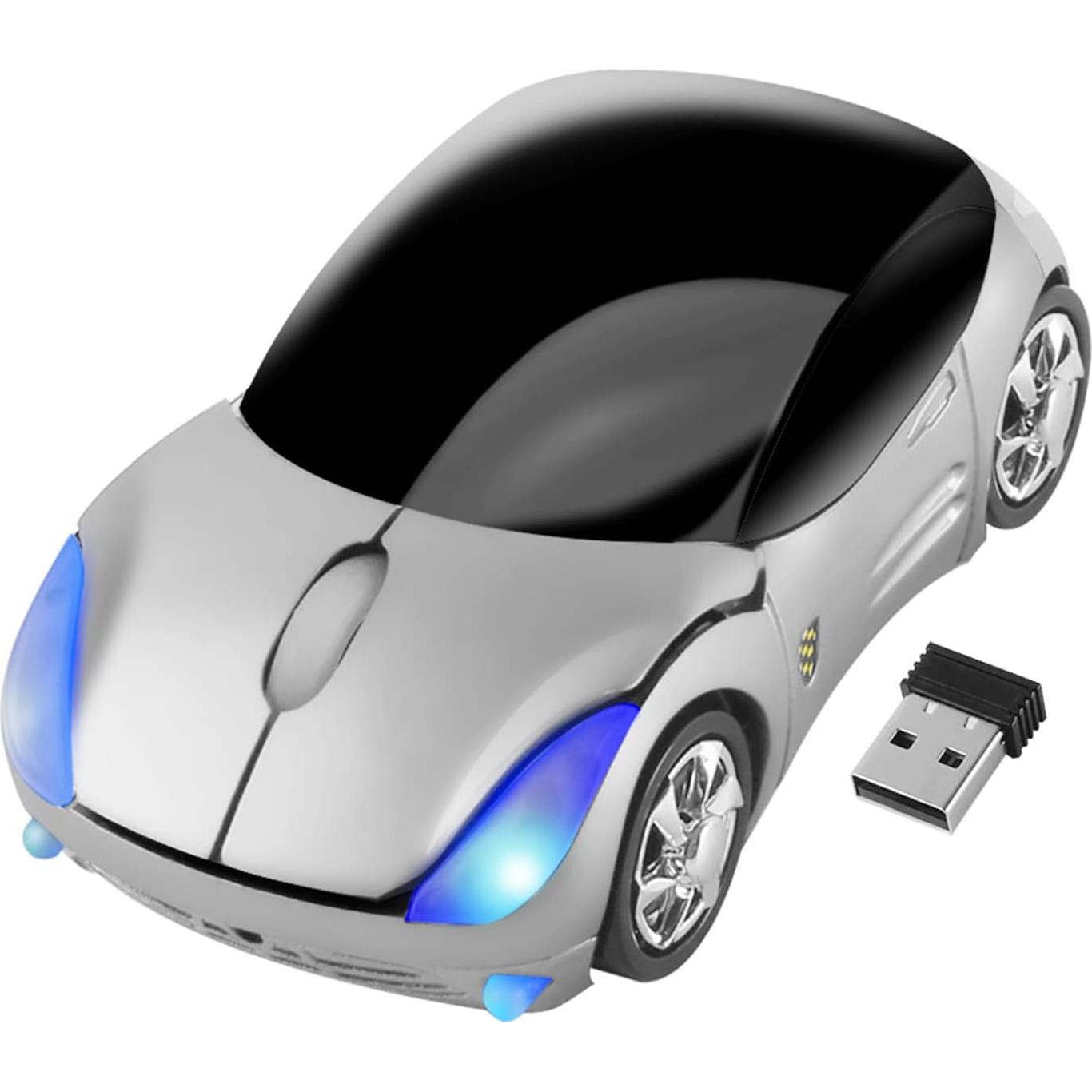 Ratón Inalámbrico EALEK 2.4GHz Óptico Ergonómico Plateado